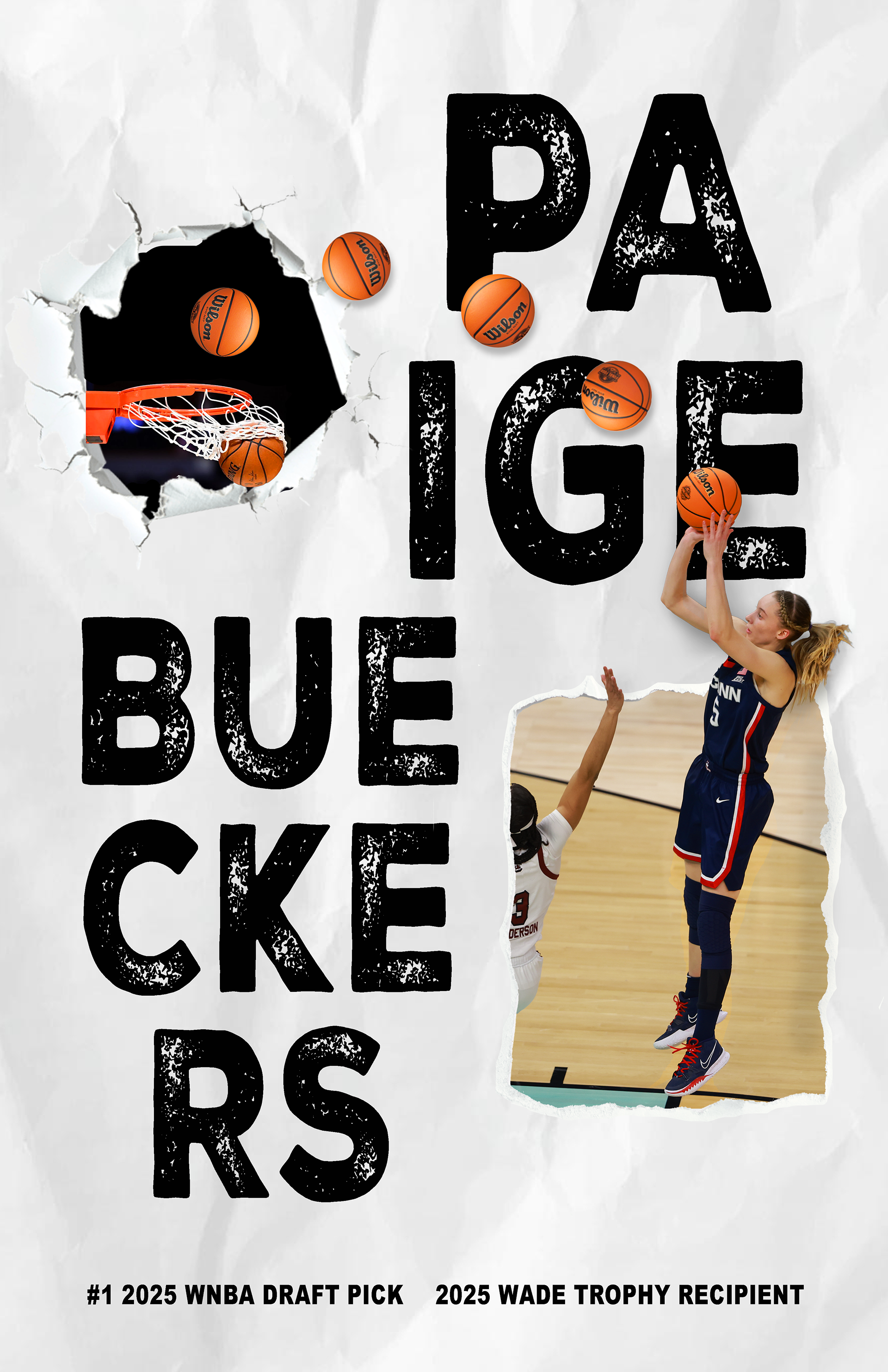 Fan graphic of Paige Bueckers.