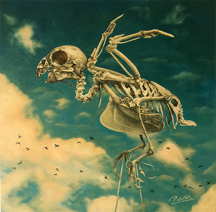 Aerial Fossil · Acrylic on canvas , 60 x 60 cm , 2016