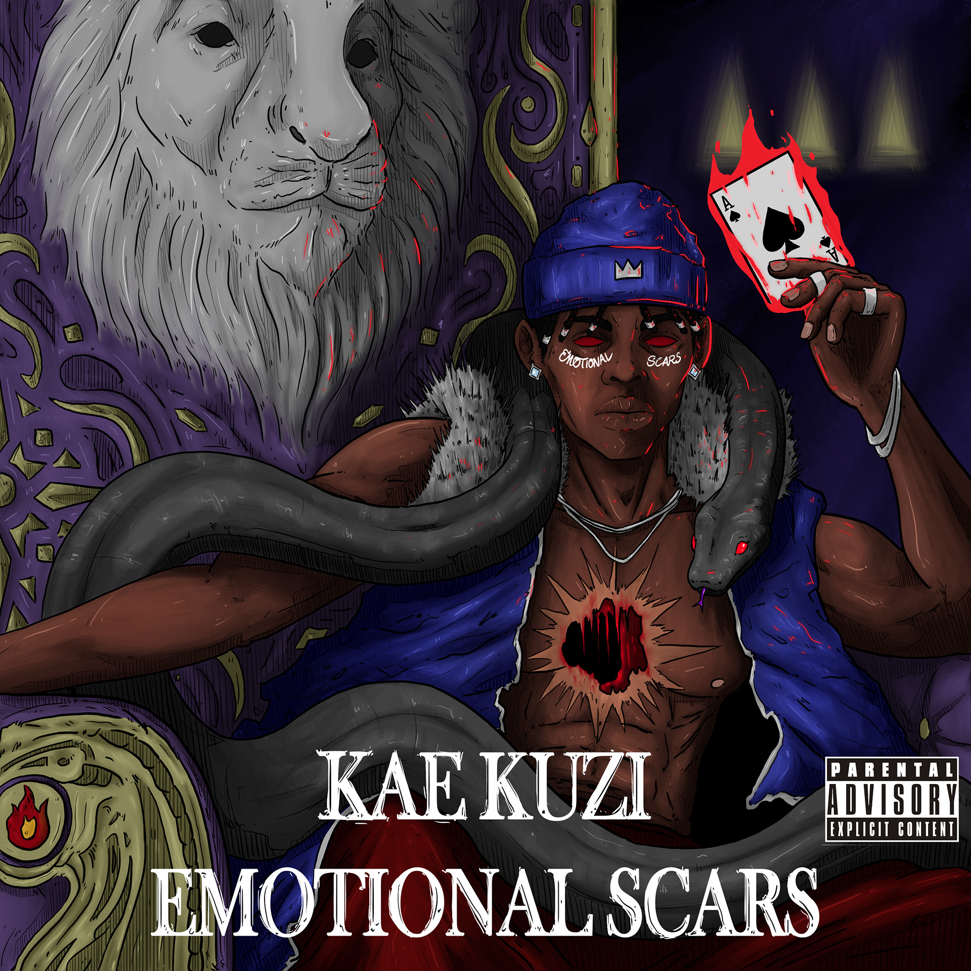 Finished Cover Art for 'Emotional Scars' by Kae Kuzi