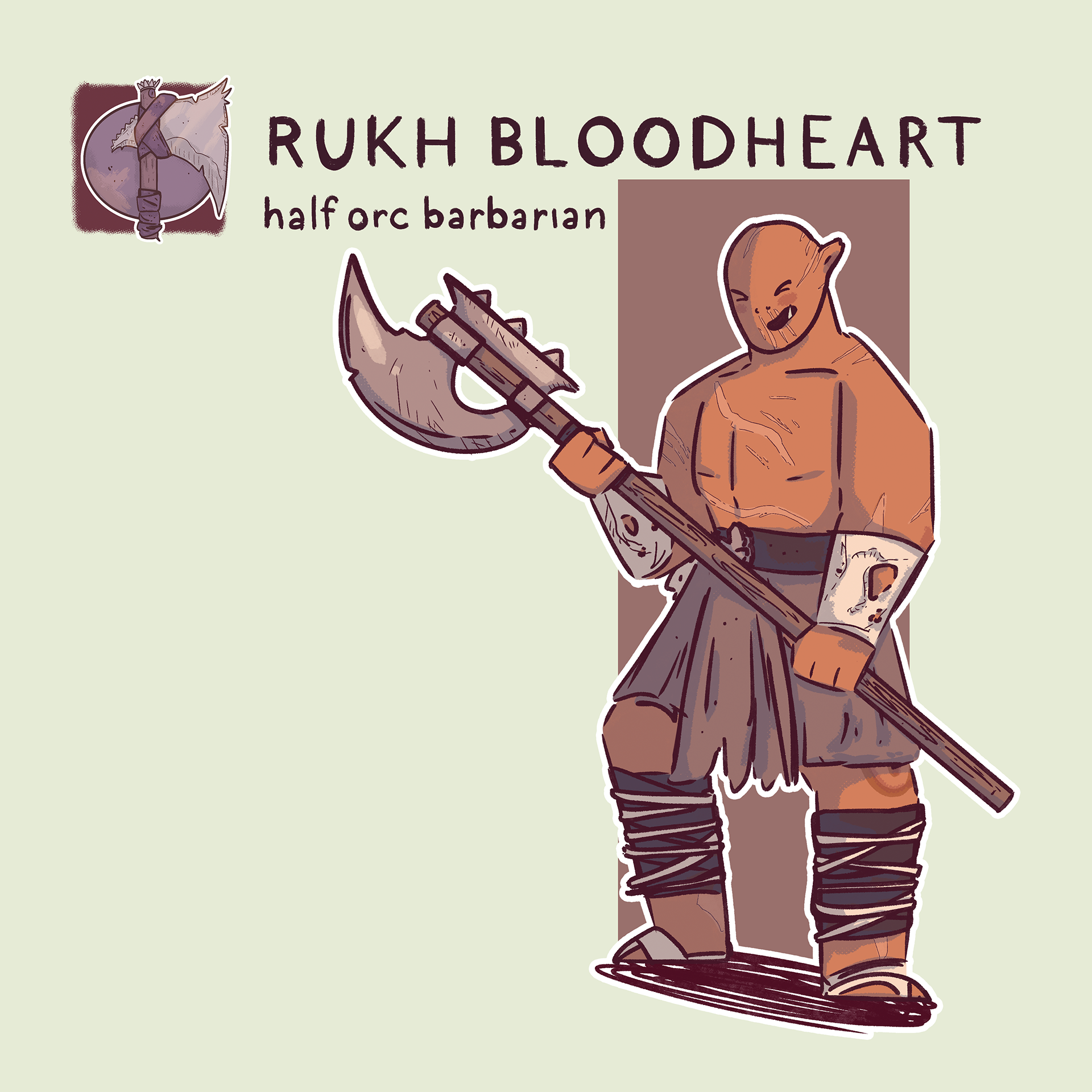 Half Orc Barbarian