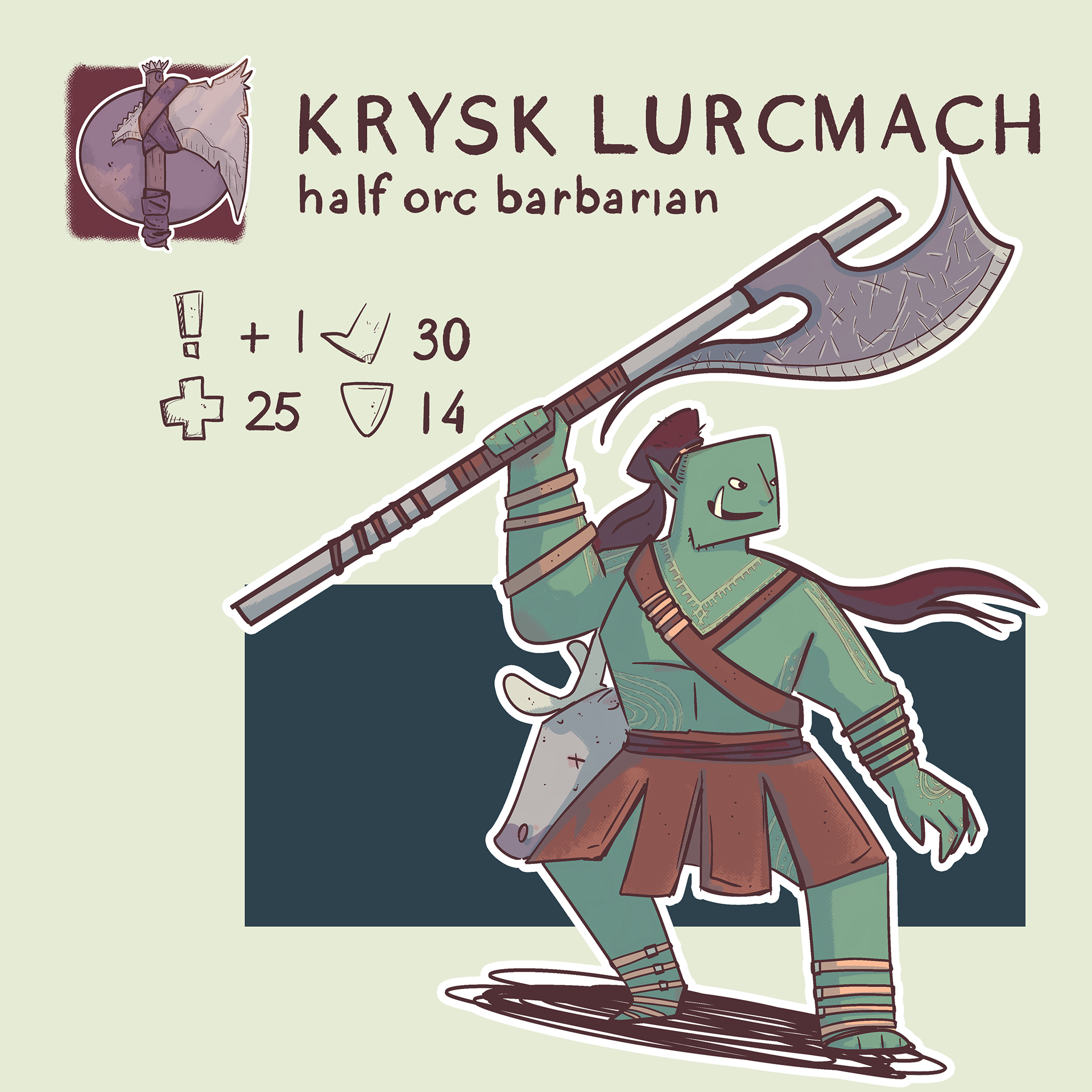 Half Orc Barbarian
