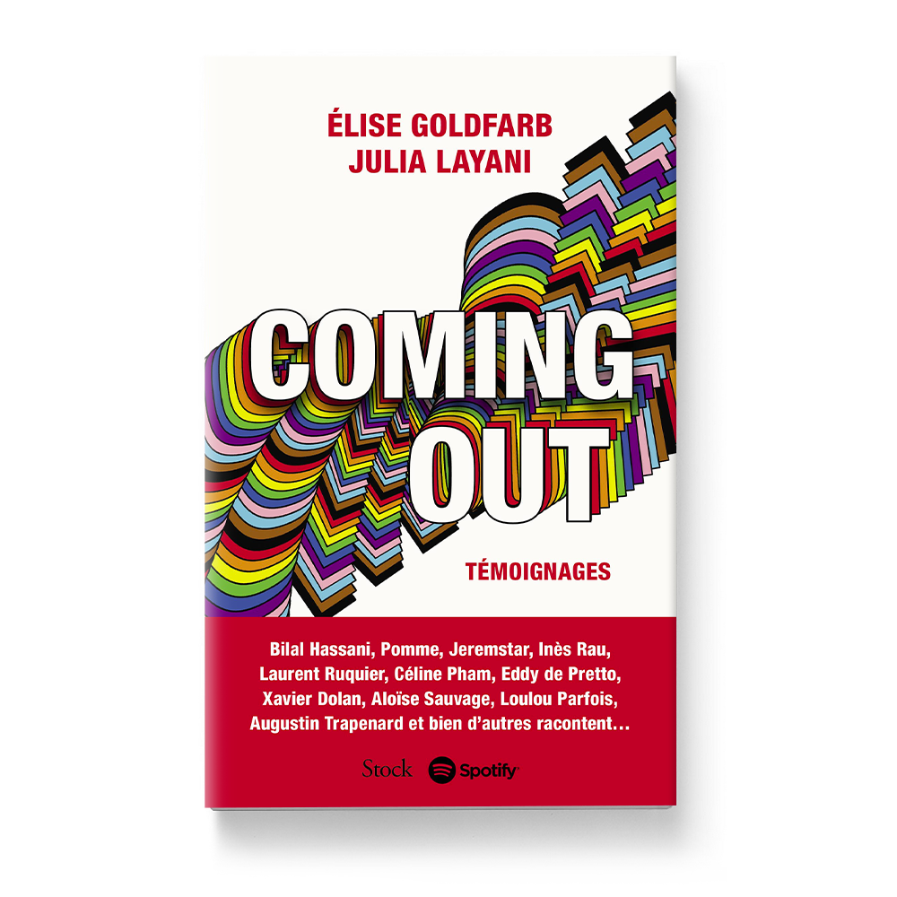 Couverture du livre Coming out d'Élise Goldfarb et Julia Layani illustré par Julia Bourdet aux éditions Stock
