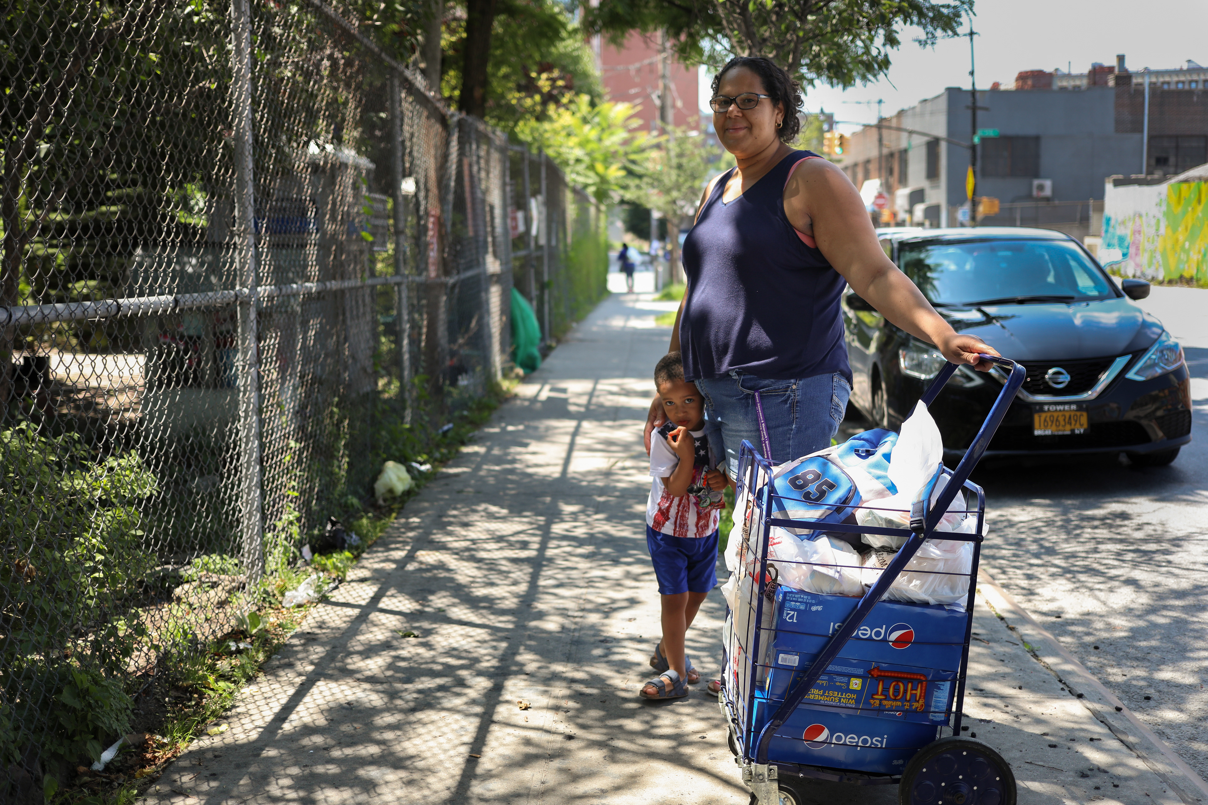 SOUTH BRONX, NY A portrait of Luna Watkins Hernandez, and her son in the South Bronx, July 5, 2017.