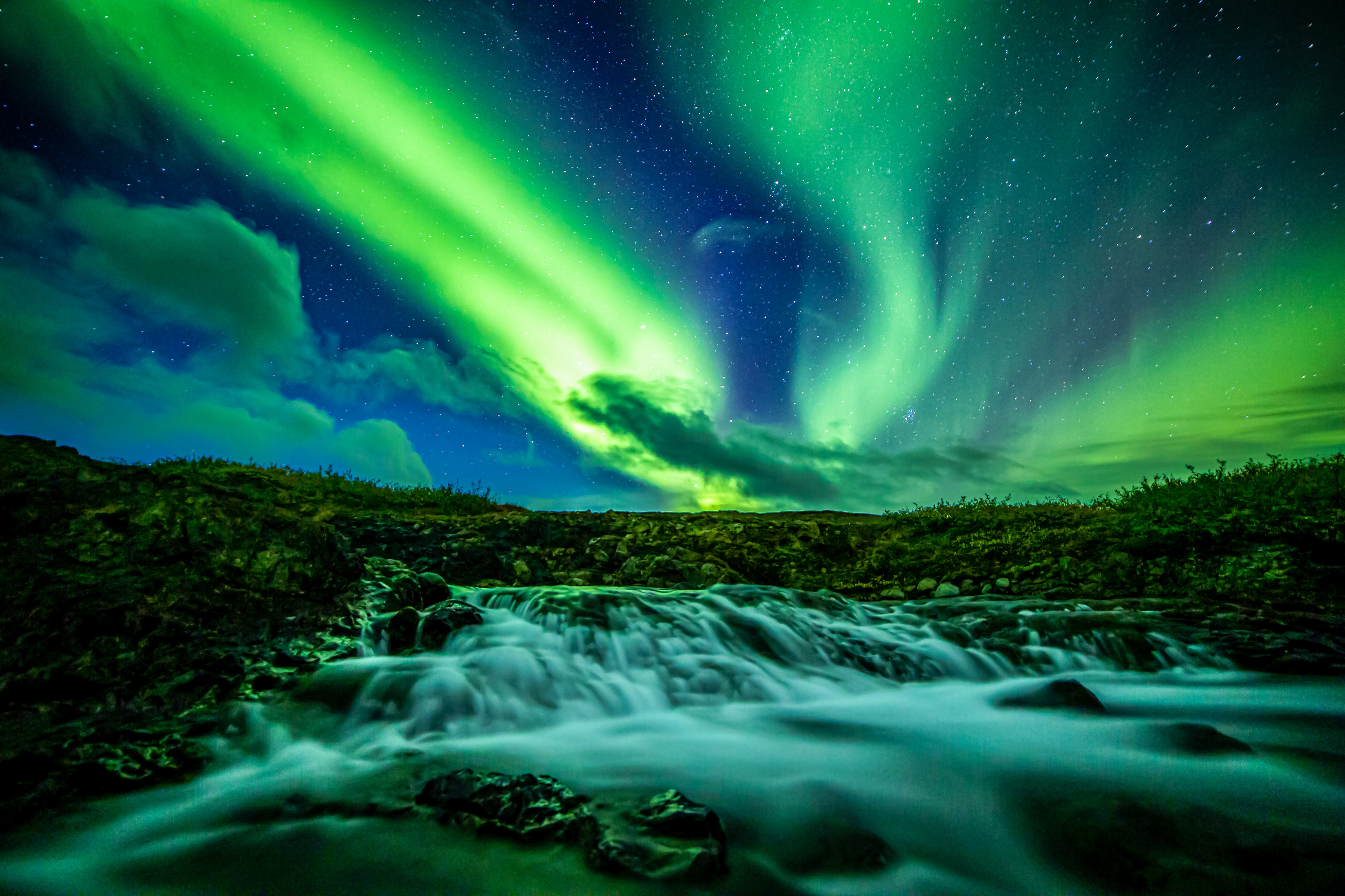 Aurora River, Iceland