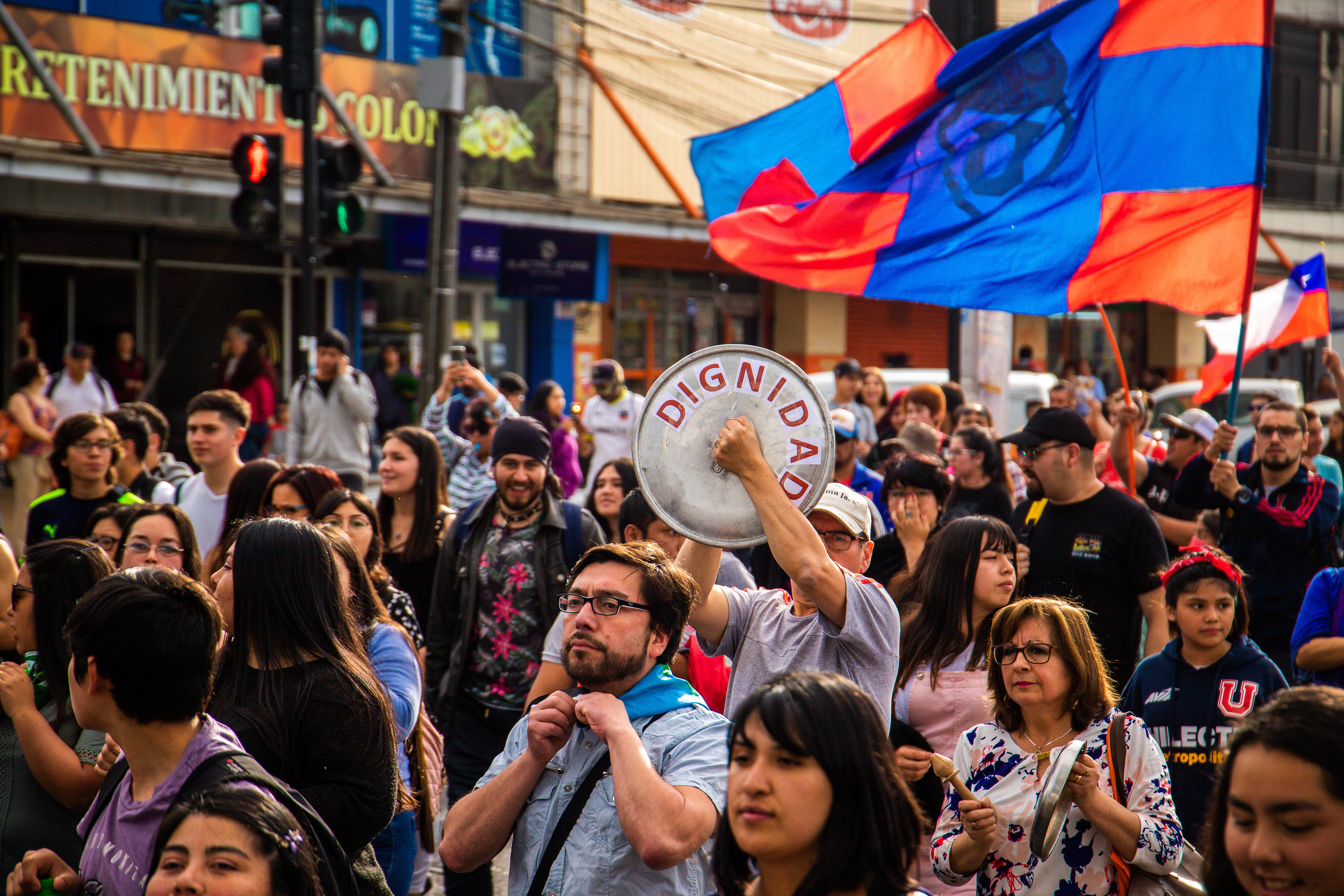 Protestors, Chile