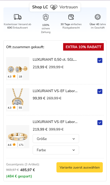 Added social proof to product sets
