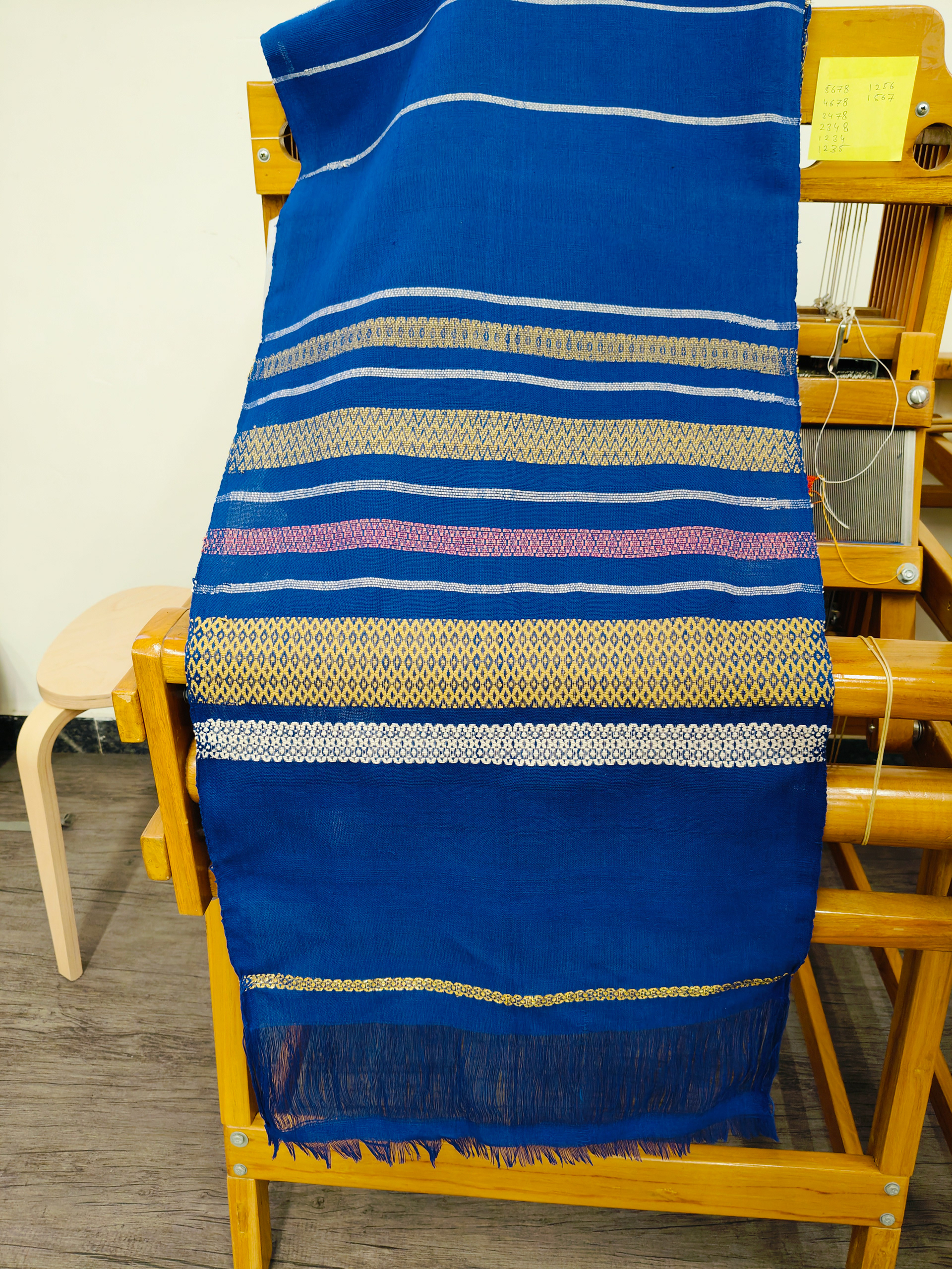 Completed Convocation Scarf, Blue for Masters Graduate, 80 inches Scarf completed in 03-04 days