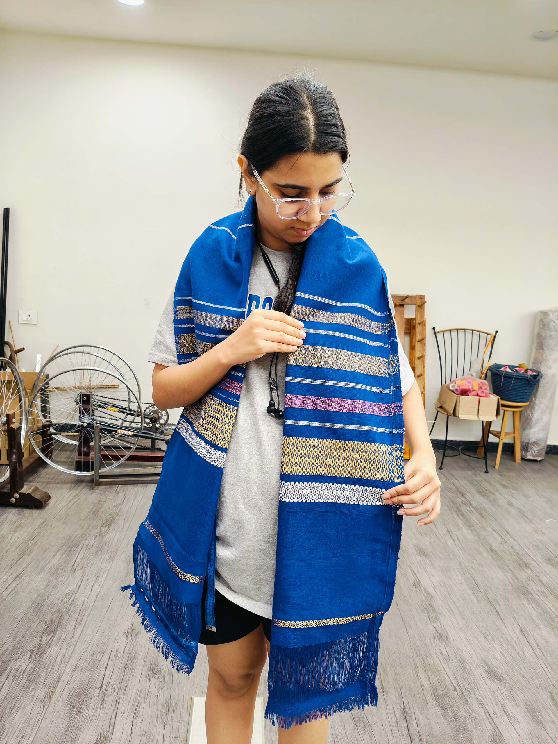 My very own Convocation Scarf, weaved by my own two hands!