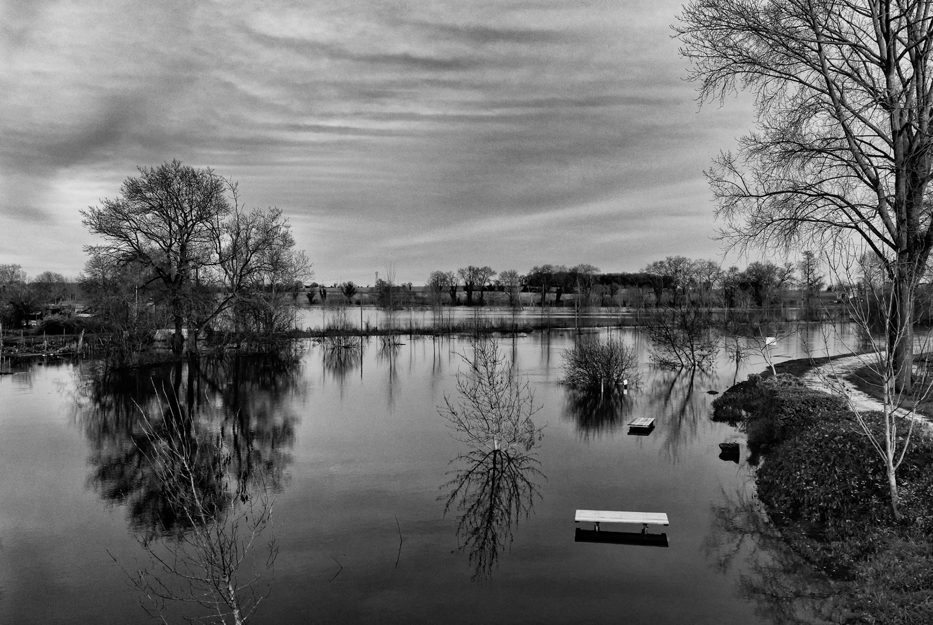 Nikon D300s | Tonnay-Boutonne - Paysage transformé par les inondations