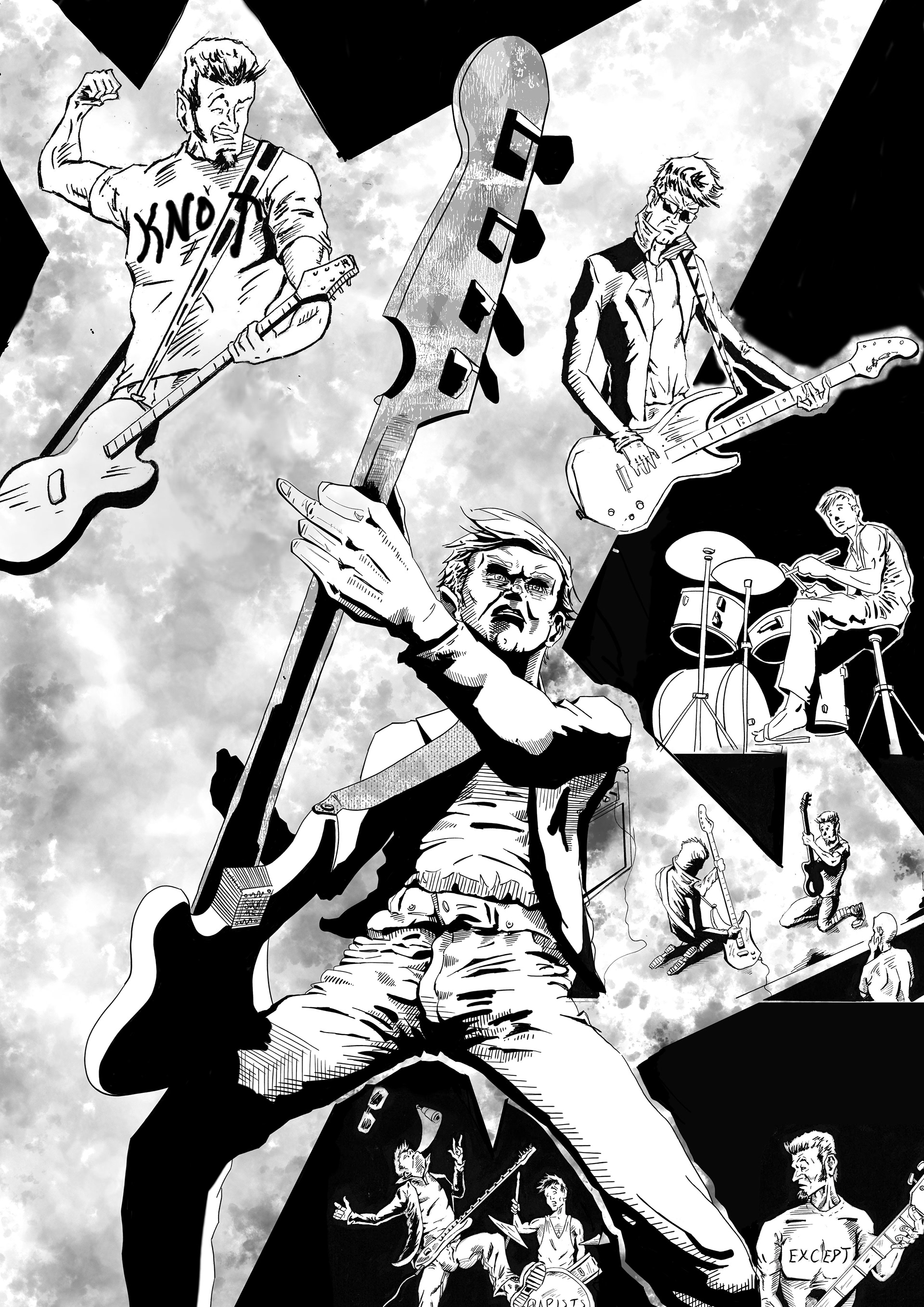 The Reprobates, #3, Page 5, Ink & Wash on Art Board