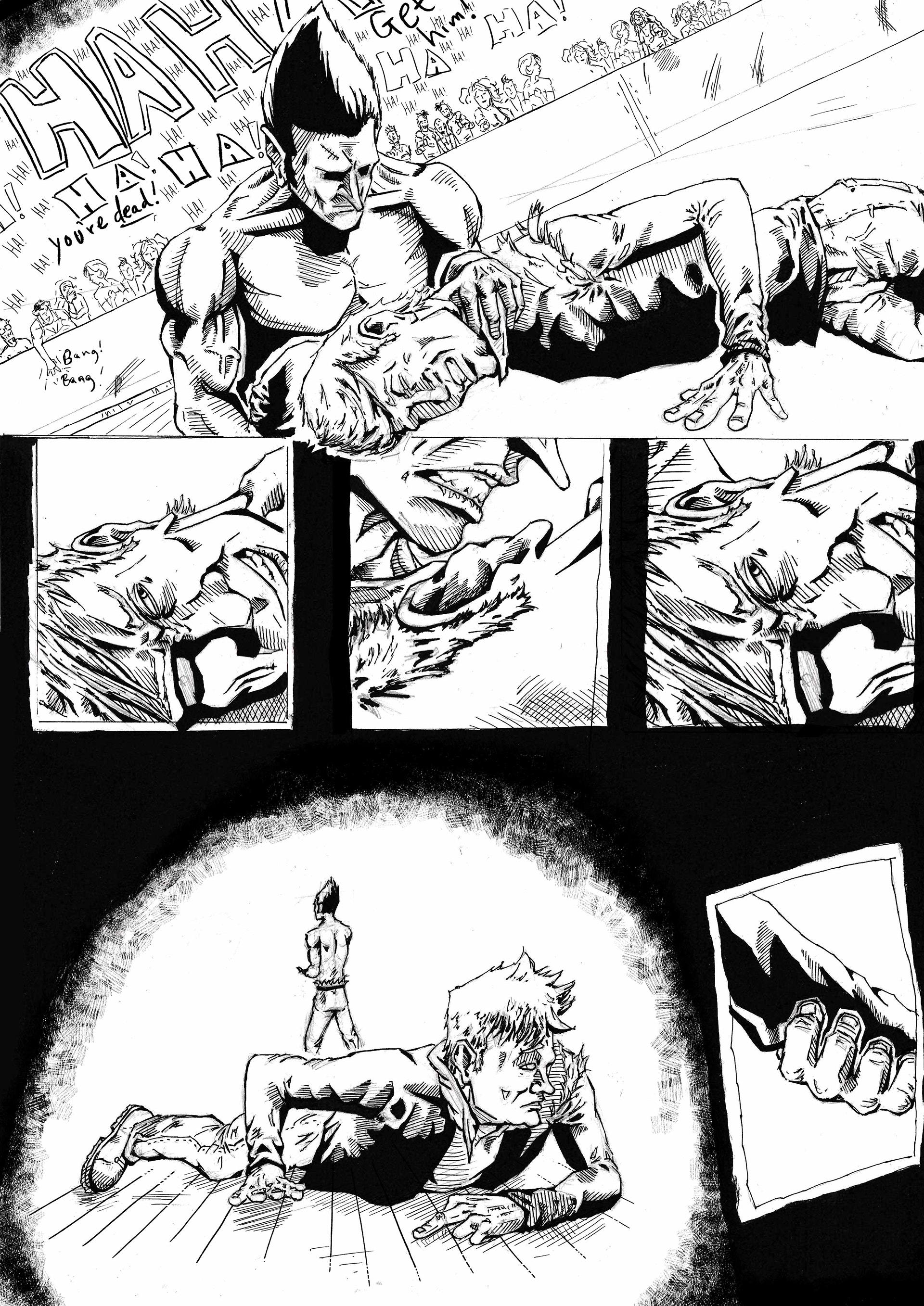 The Reprobates, #4, Page 2, Ink on Art Board