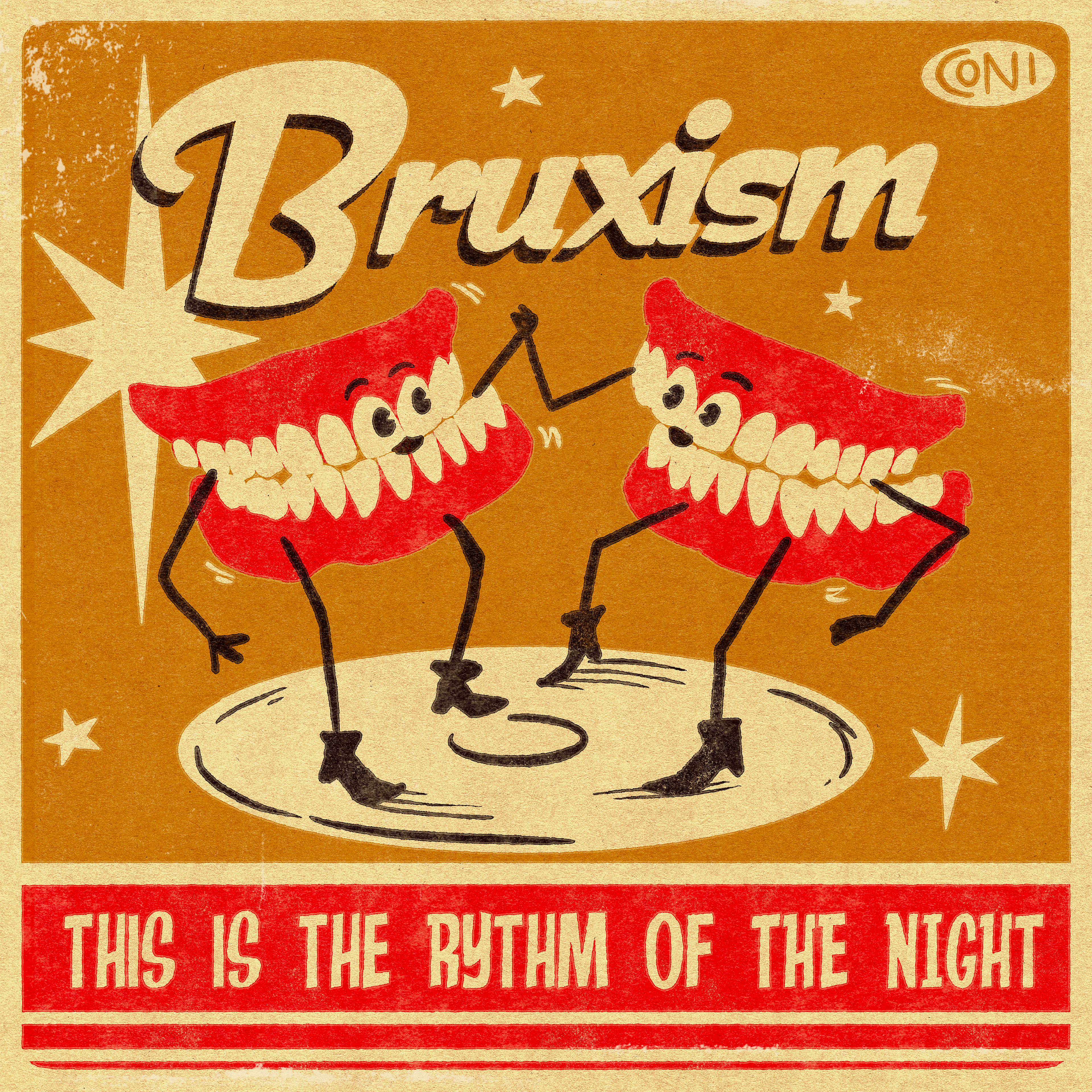 coni curi ilustracion bruxismo