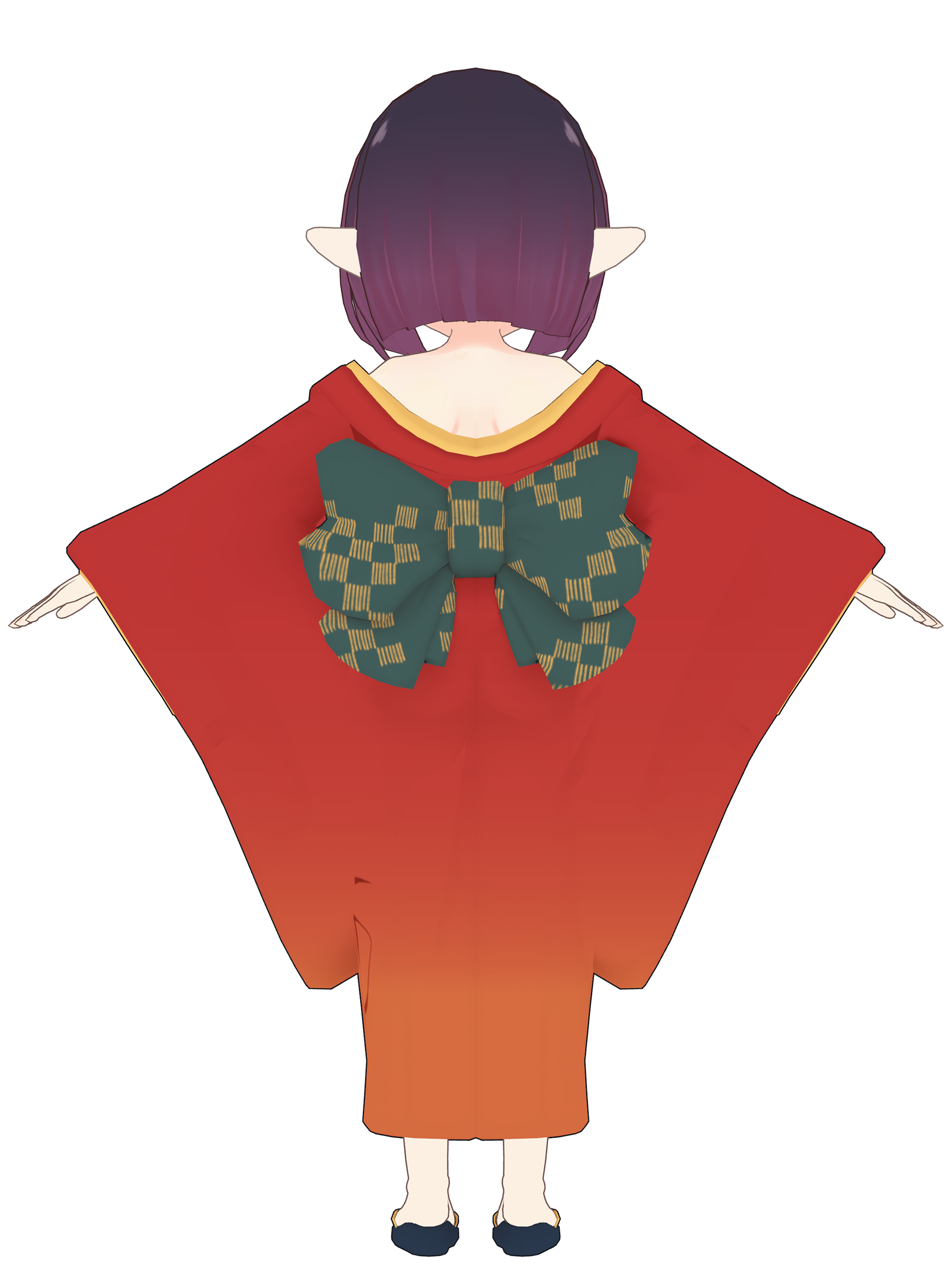 背面 3Dモデル - 鬼山燈 -