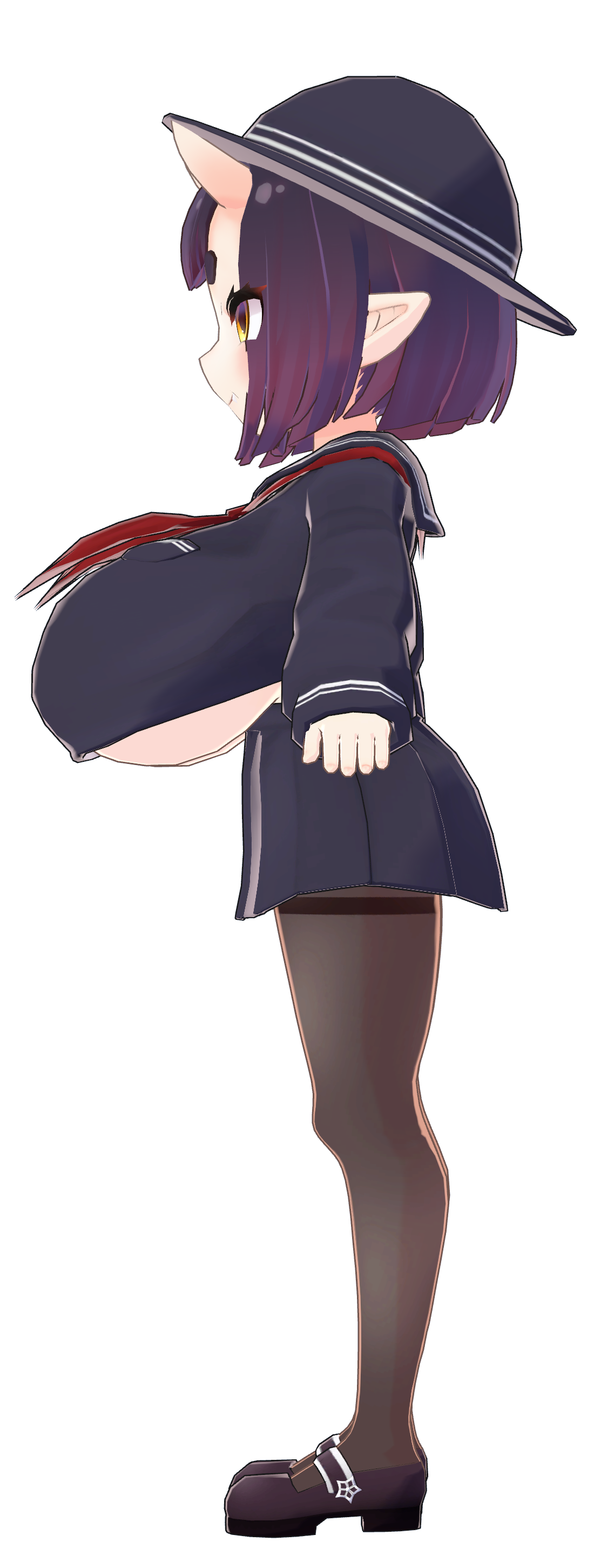 側面 黒セーラー服 - 鬼山燈 -