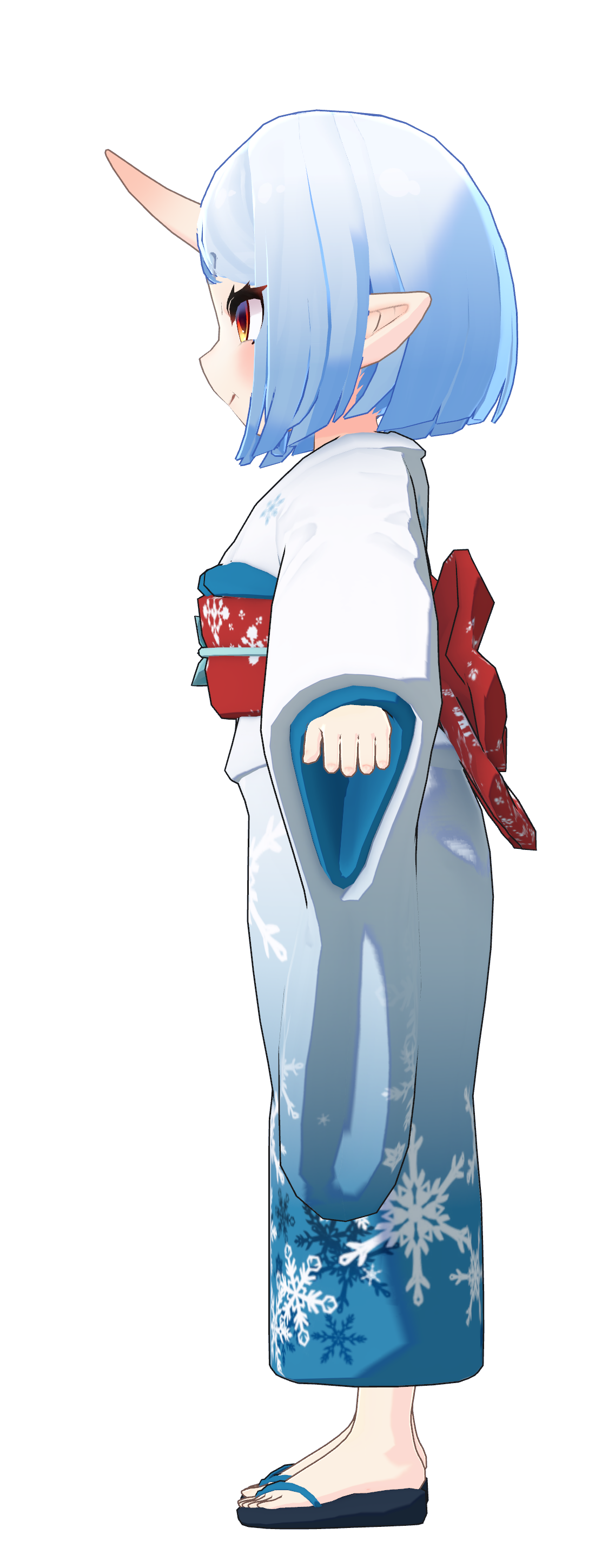 側面 3Dモデル - 鬼谷晶 -