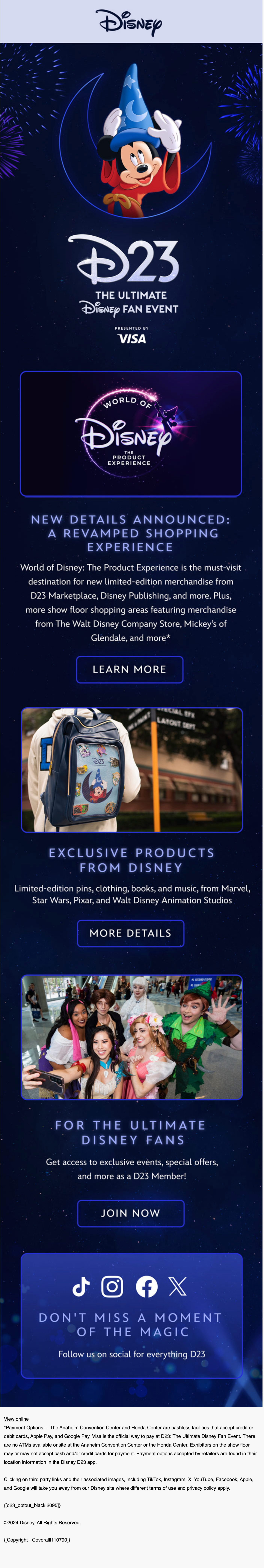 FOB Press Release, Shopping, and Products Email