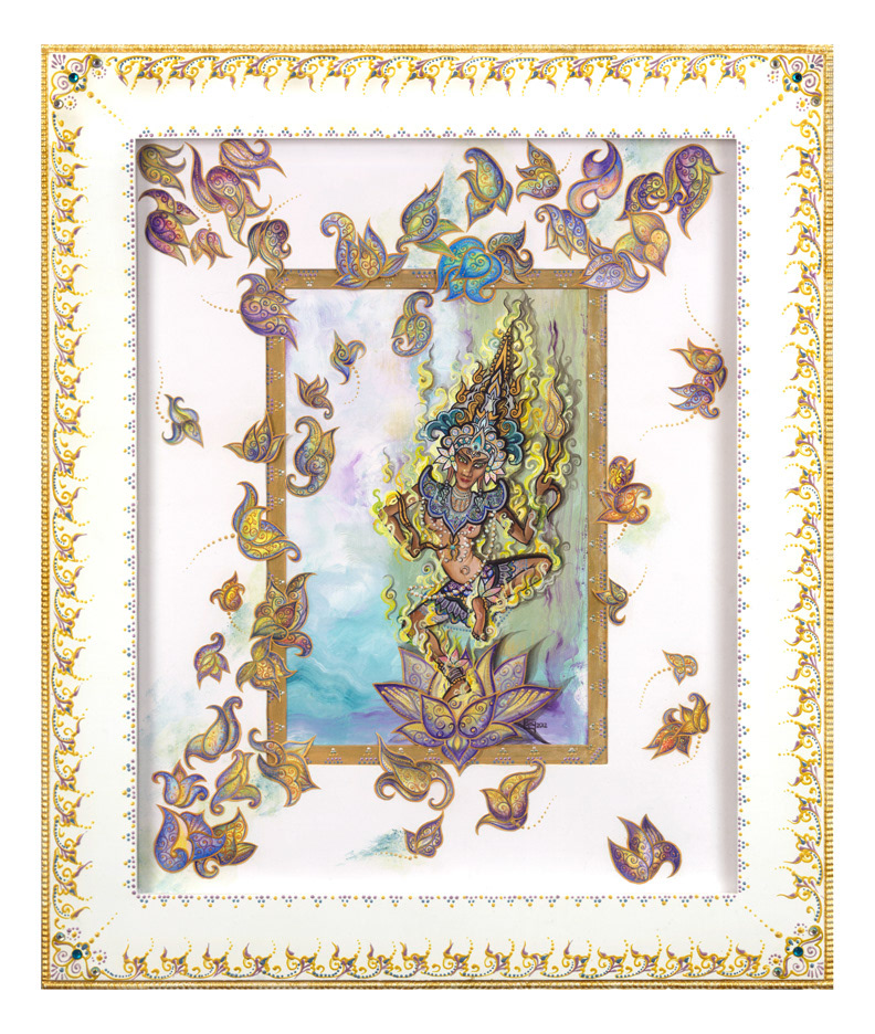 FLAMING WHITE APSARA