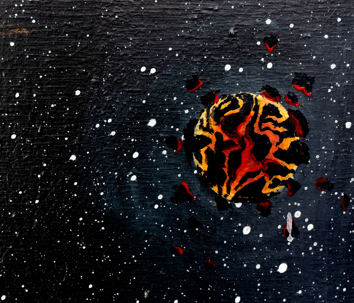 Detail "SPACE DEBRIS" (Exploding Planet)