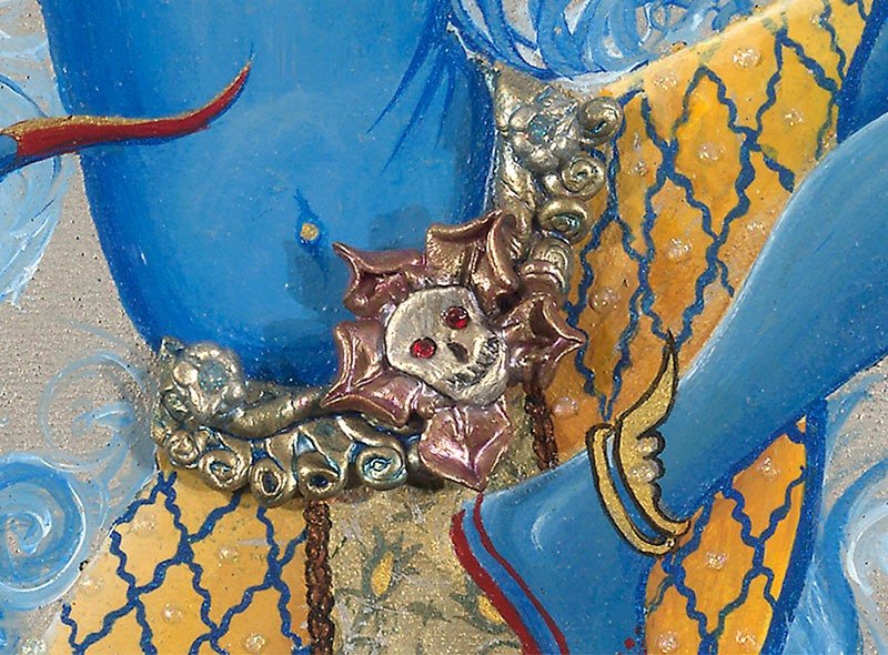 Blue Apsara Detail