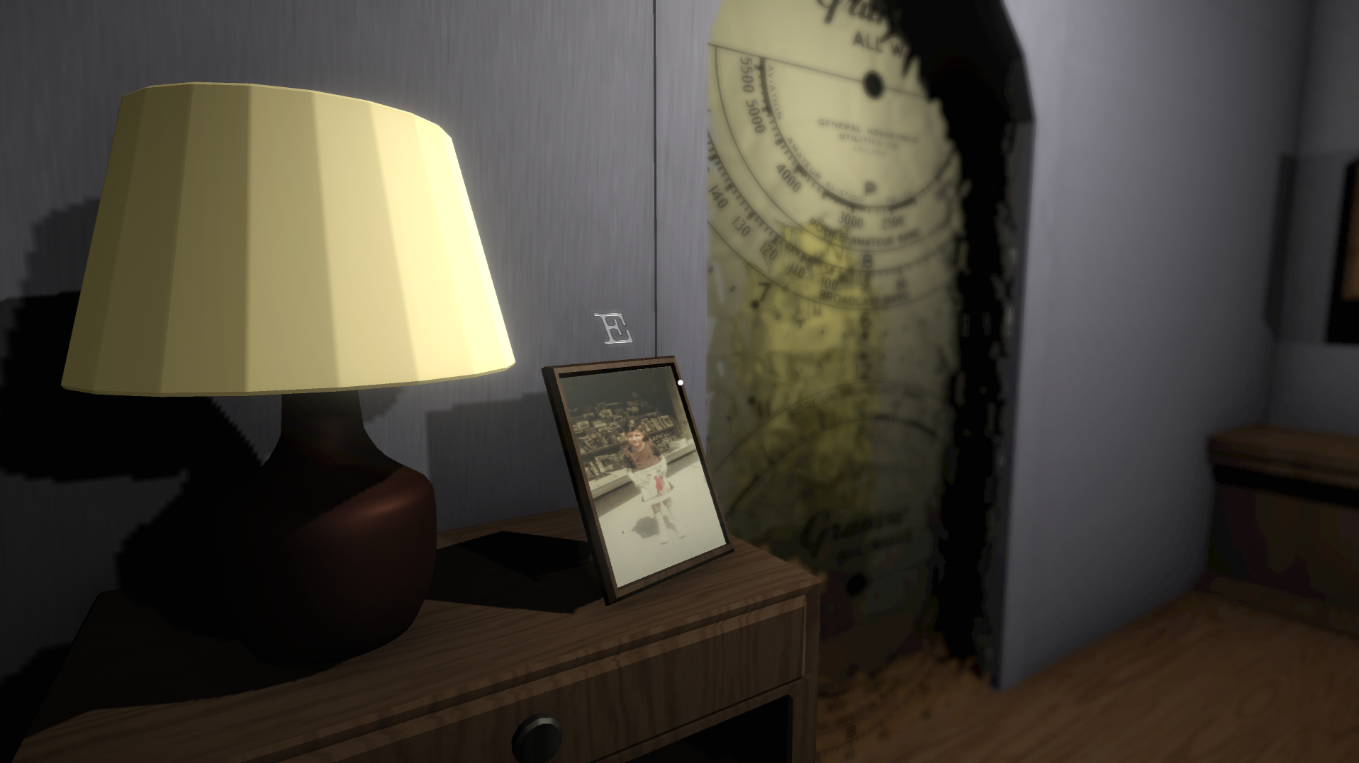 Screenshot of game, shows one of the memory objects from the first screenshot in a fully colored memory scene