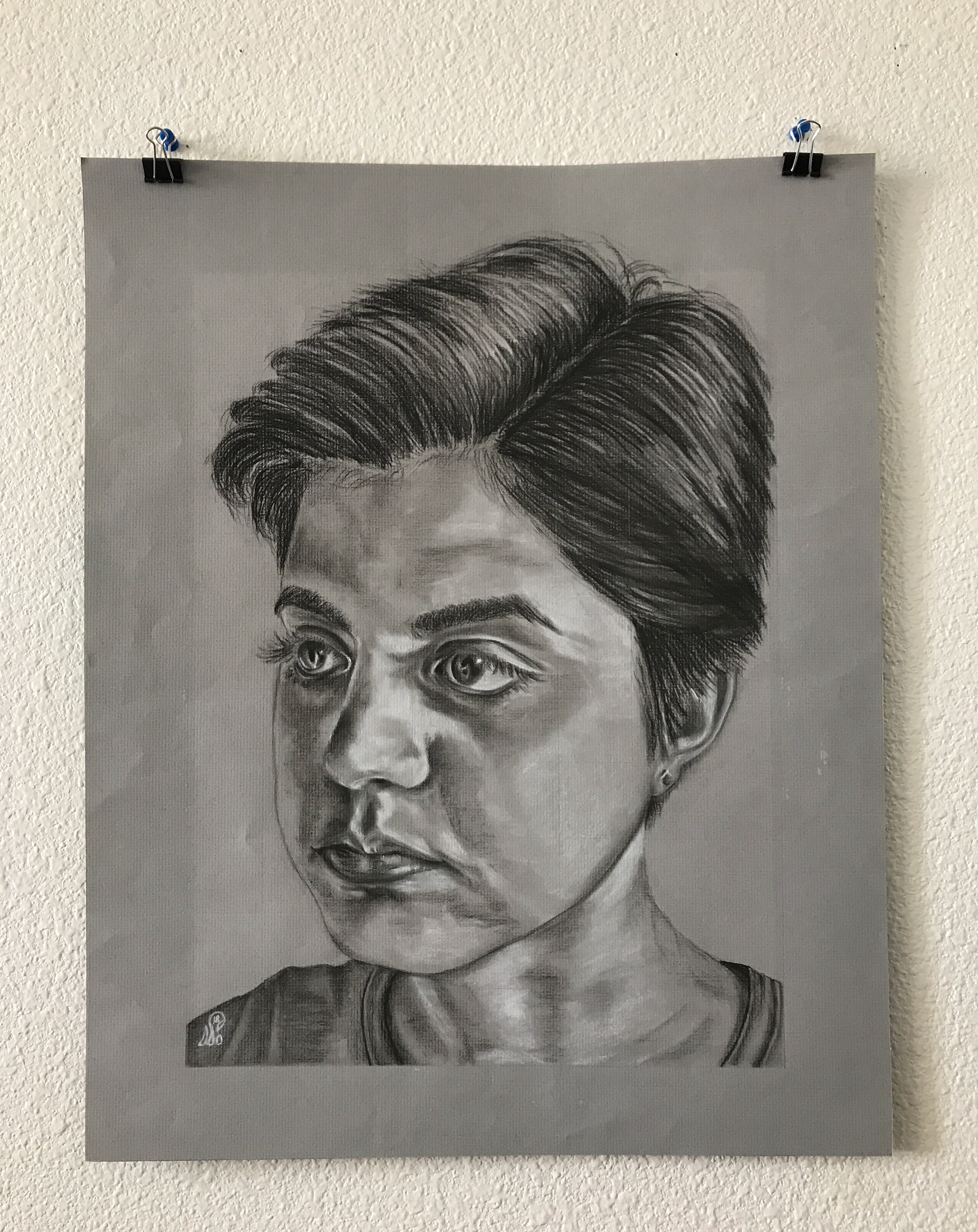 Charcoal On Charcoal Paper