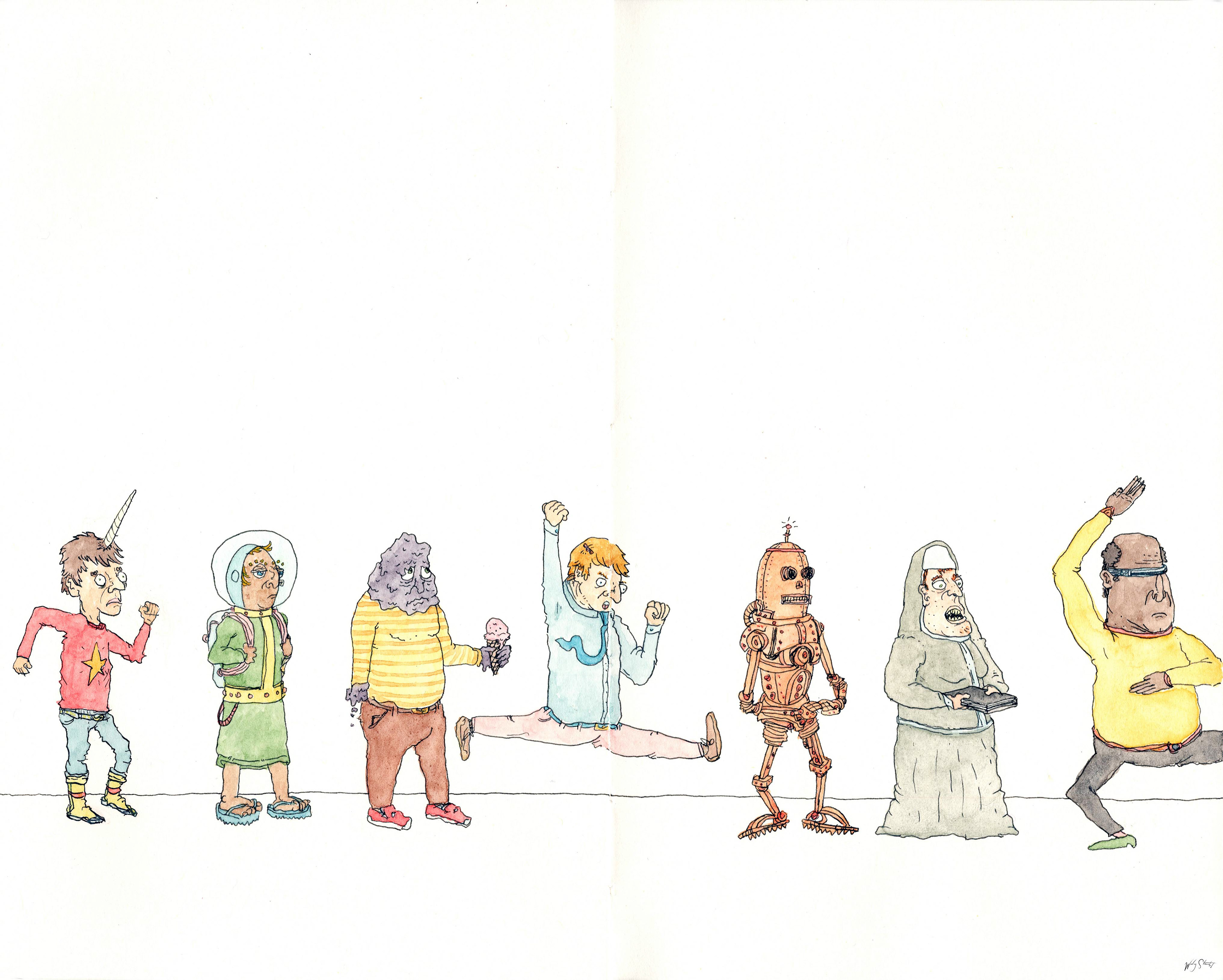 "Slime Parade" illustration by Wesley Strickland