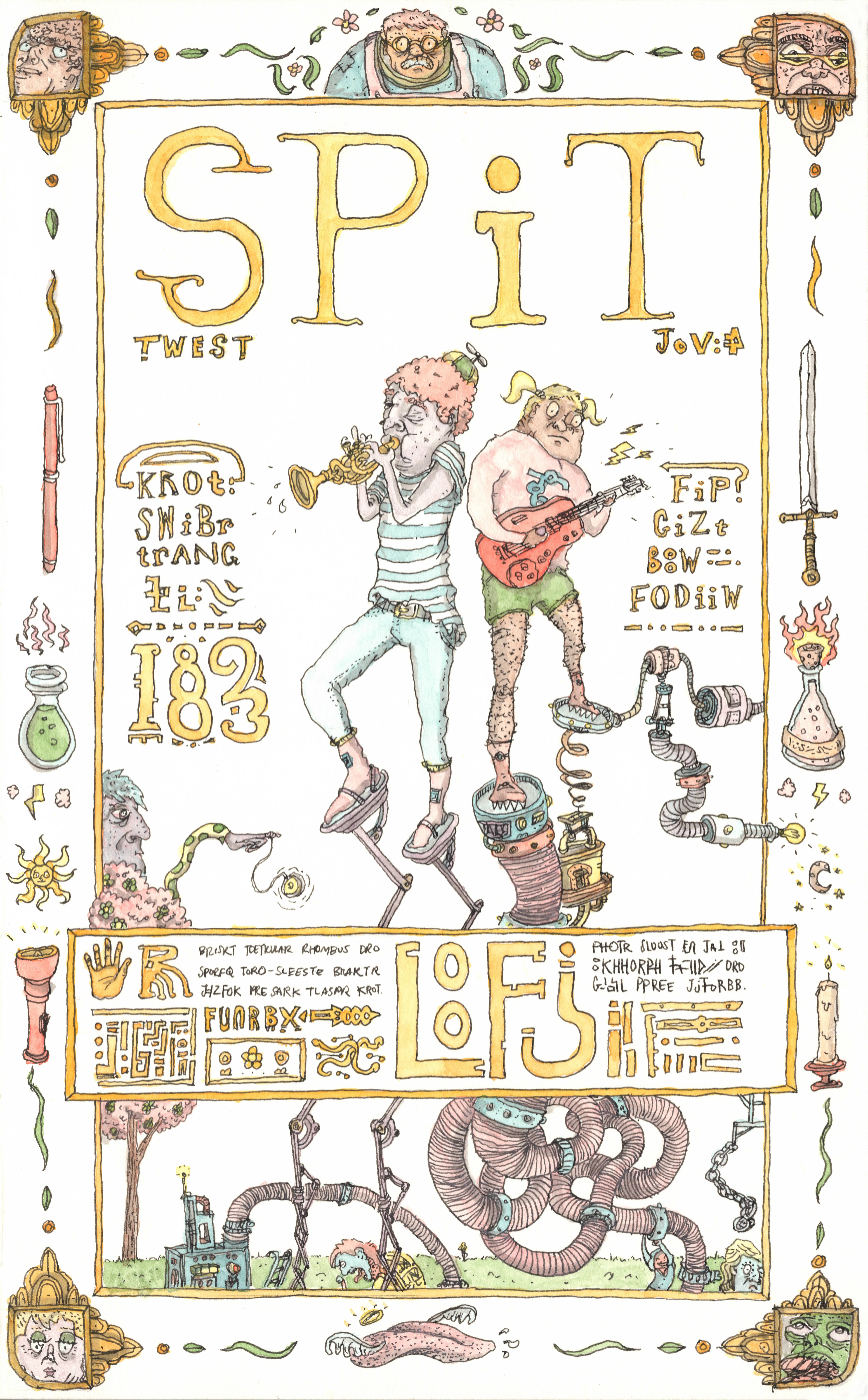 "SPiT" illustration by Wesley Strickland