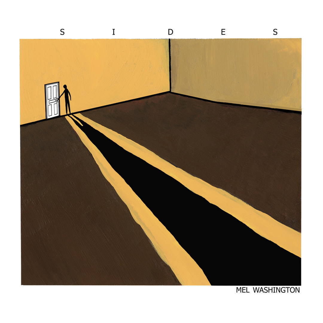 Single track cover artwork for Mel Washington’s "Sides"; acrylic painting by Wesley Strickland