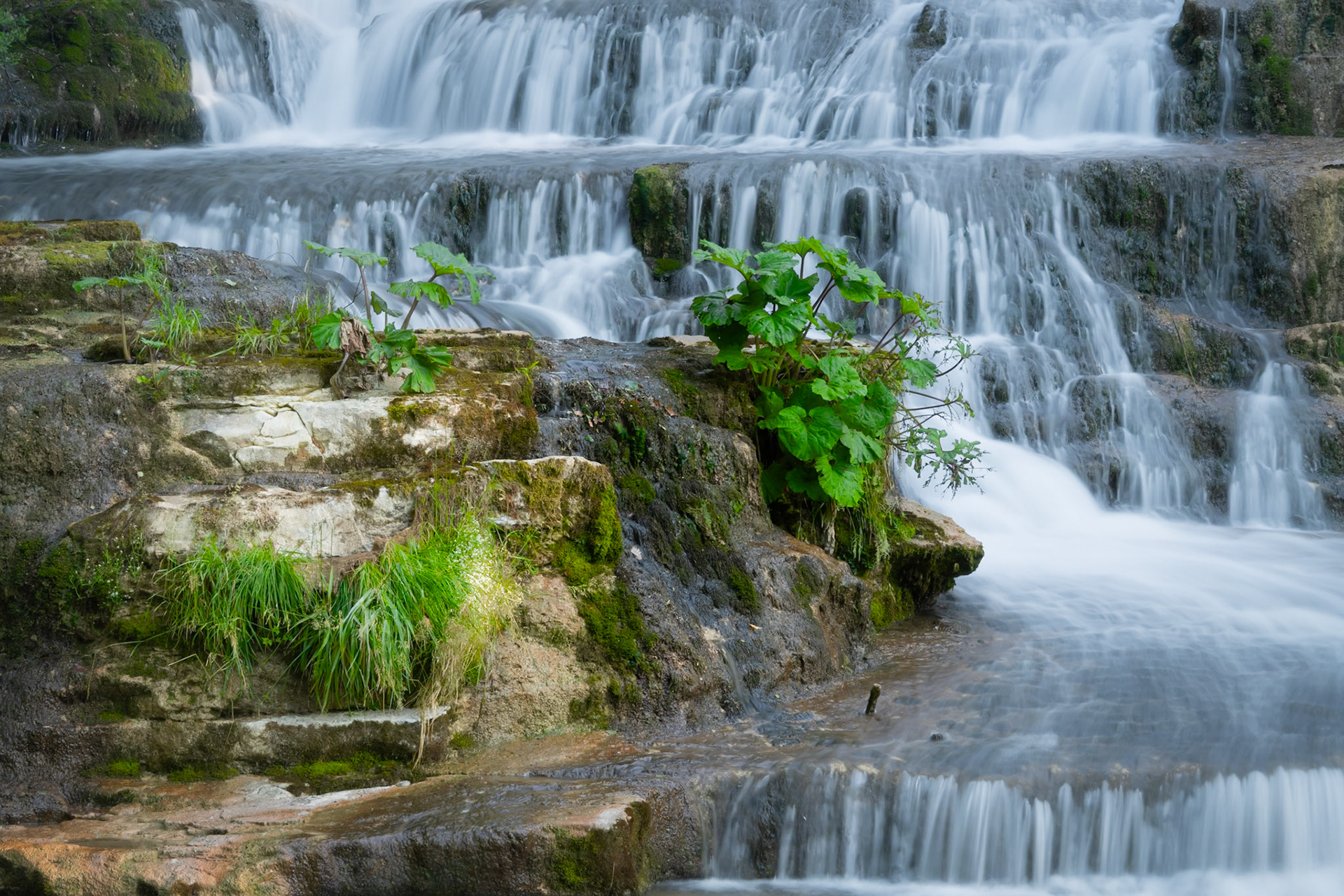 Au milieu de la cascade