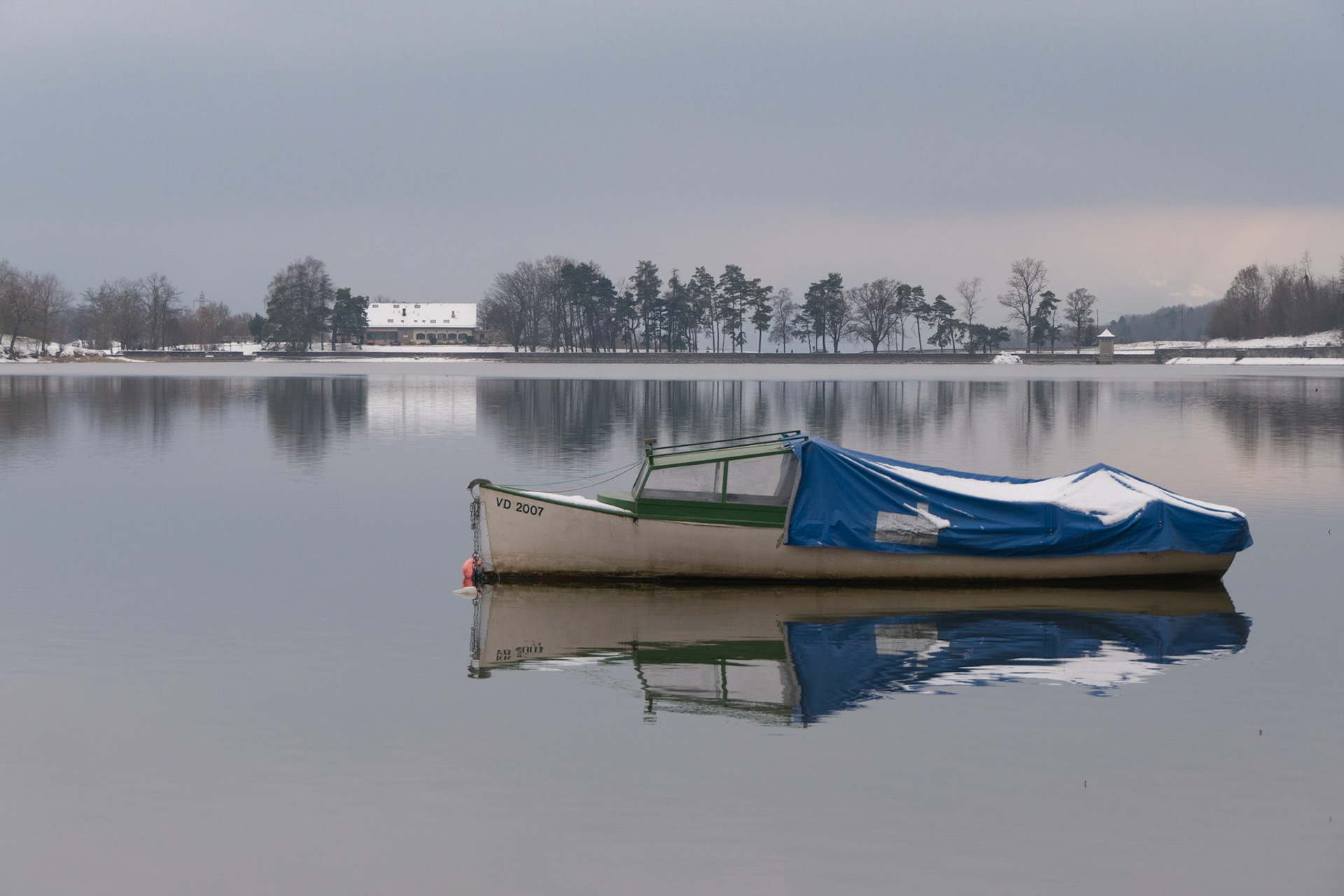 Hiver sur le lac de Bret