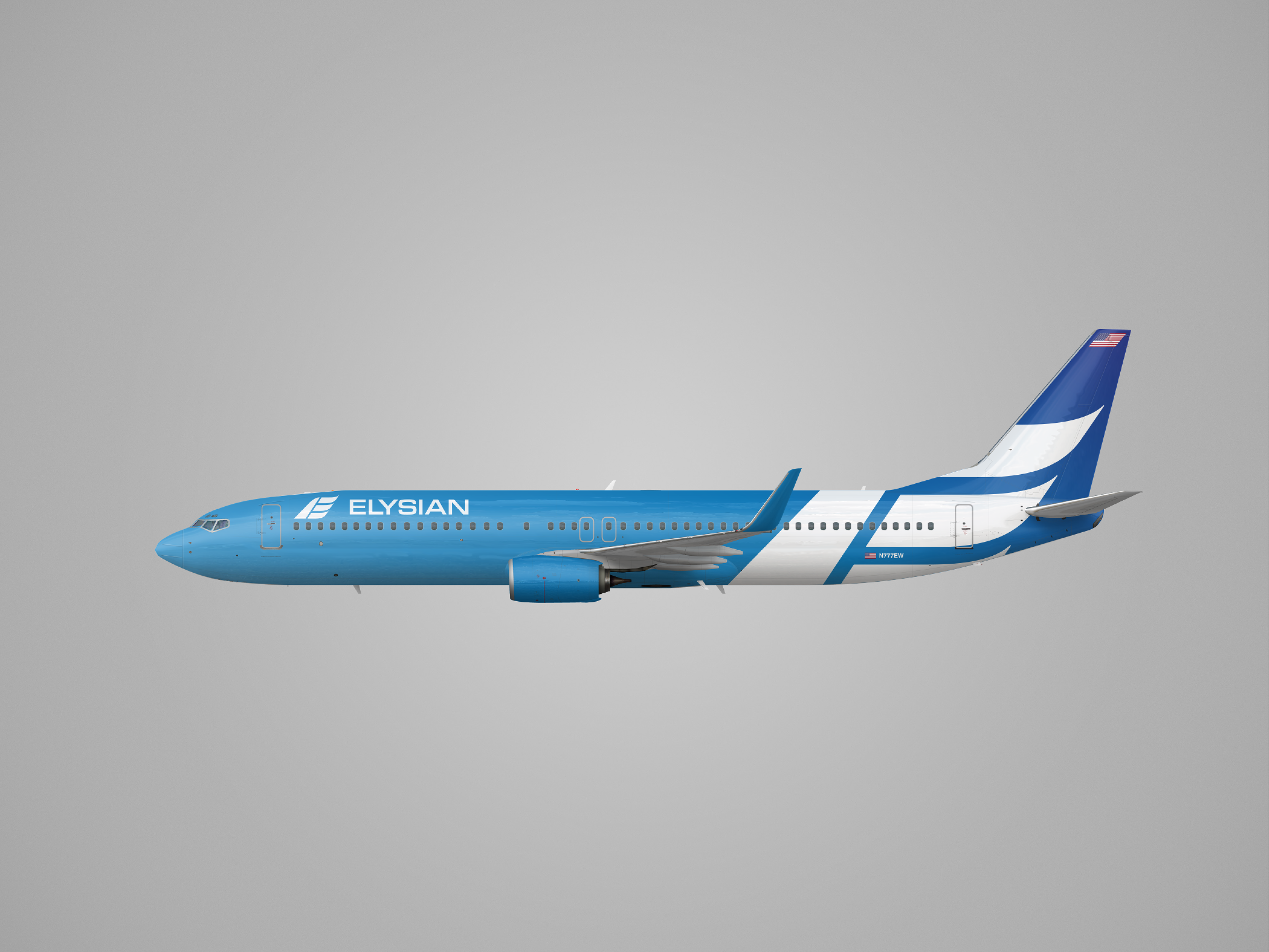ElysianBlue livery on Boeing 737