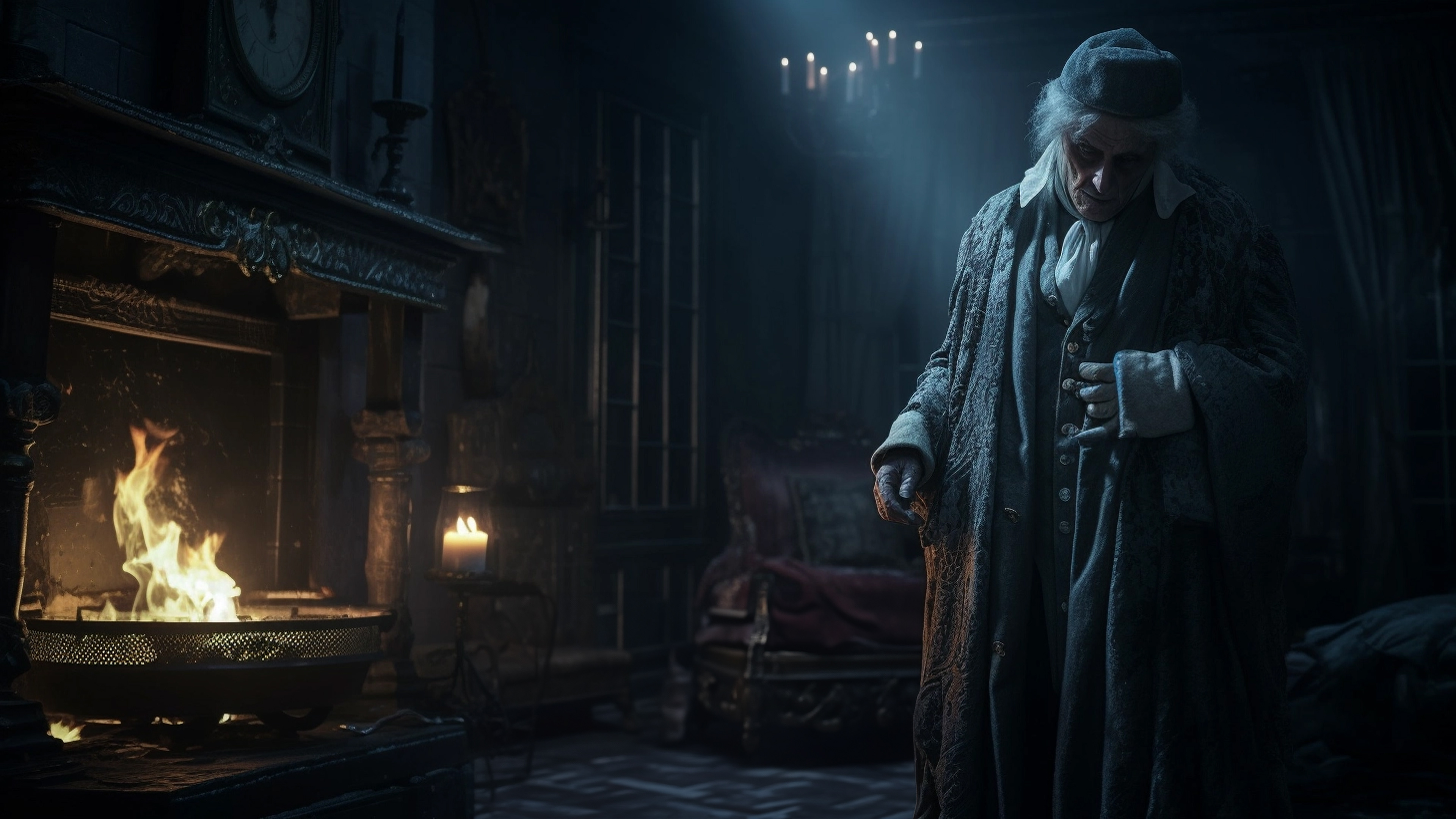 Ebenezer Scrooge becomes saddened