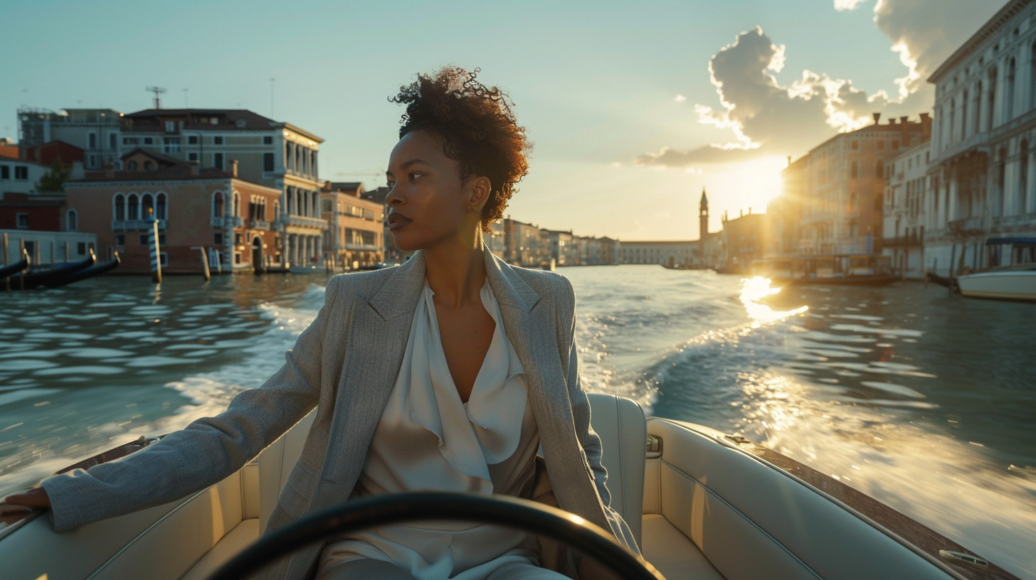 Diana visits Venice, traveling the world