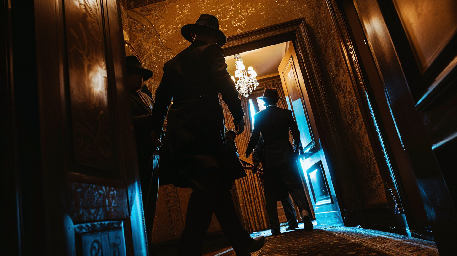 Gangsters from an Italian mob break into Amelia's hotel suite