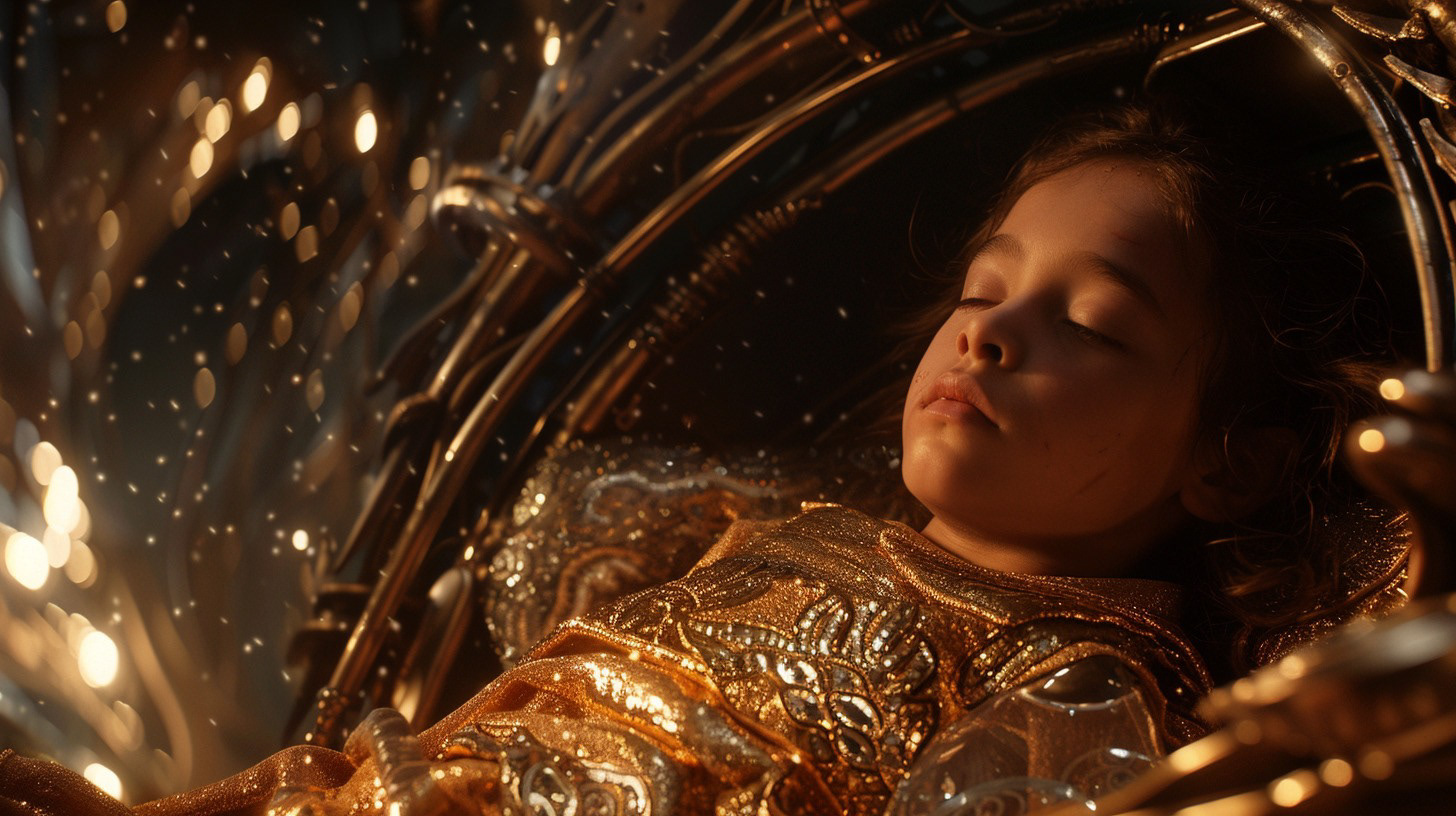 The Child is placed into an escape pod