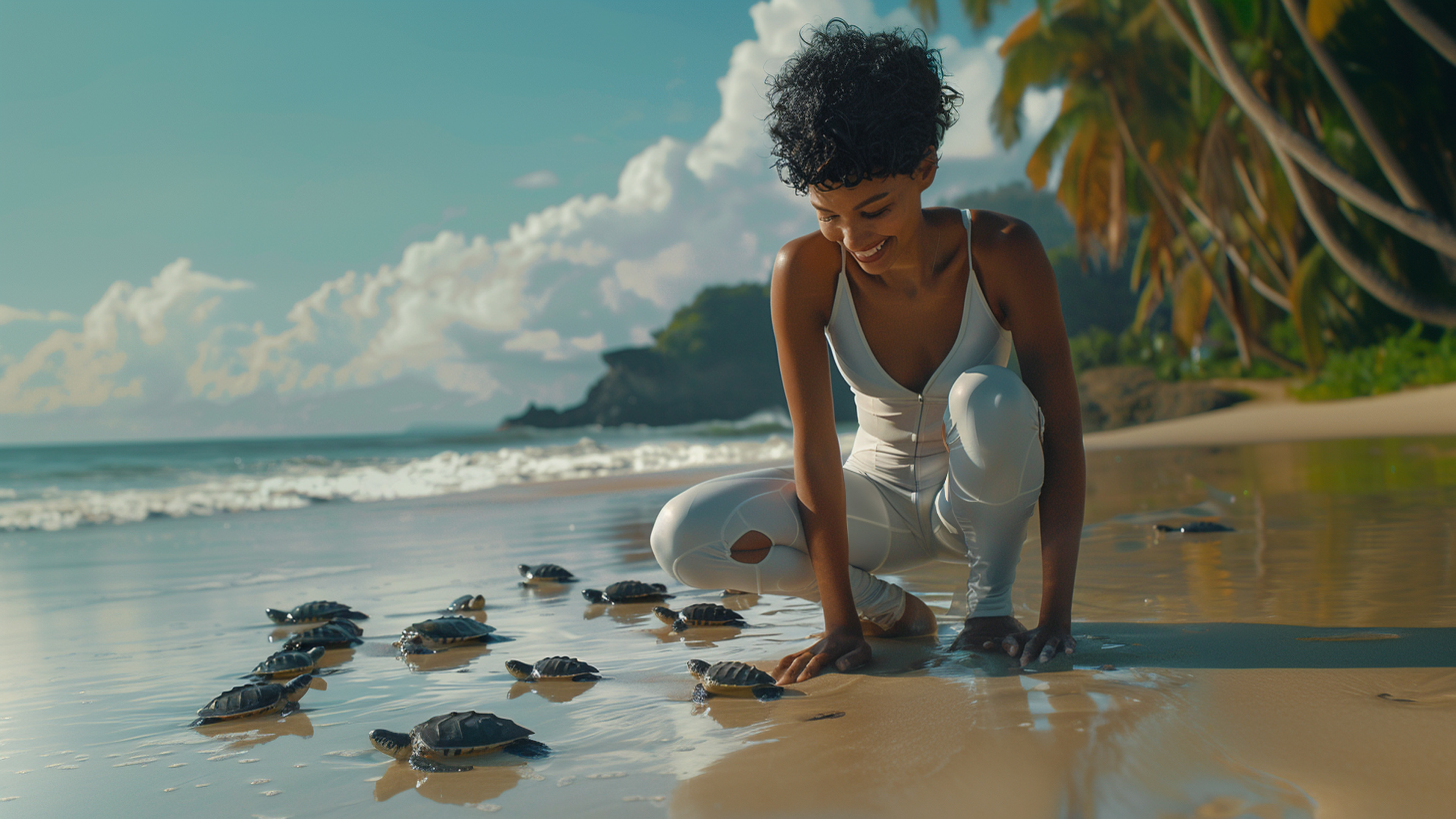 Diana finds life on the island