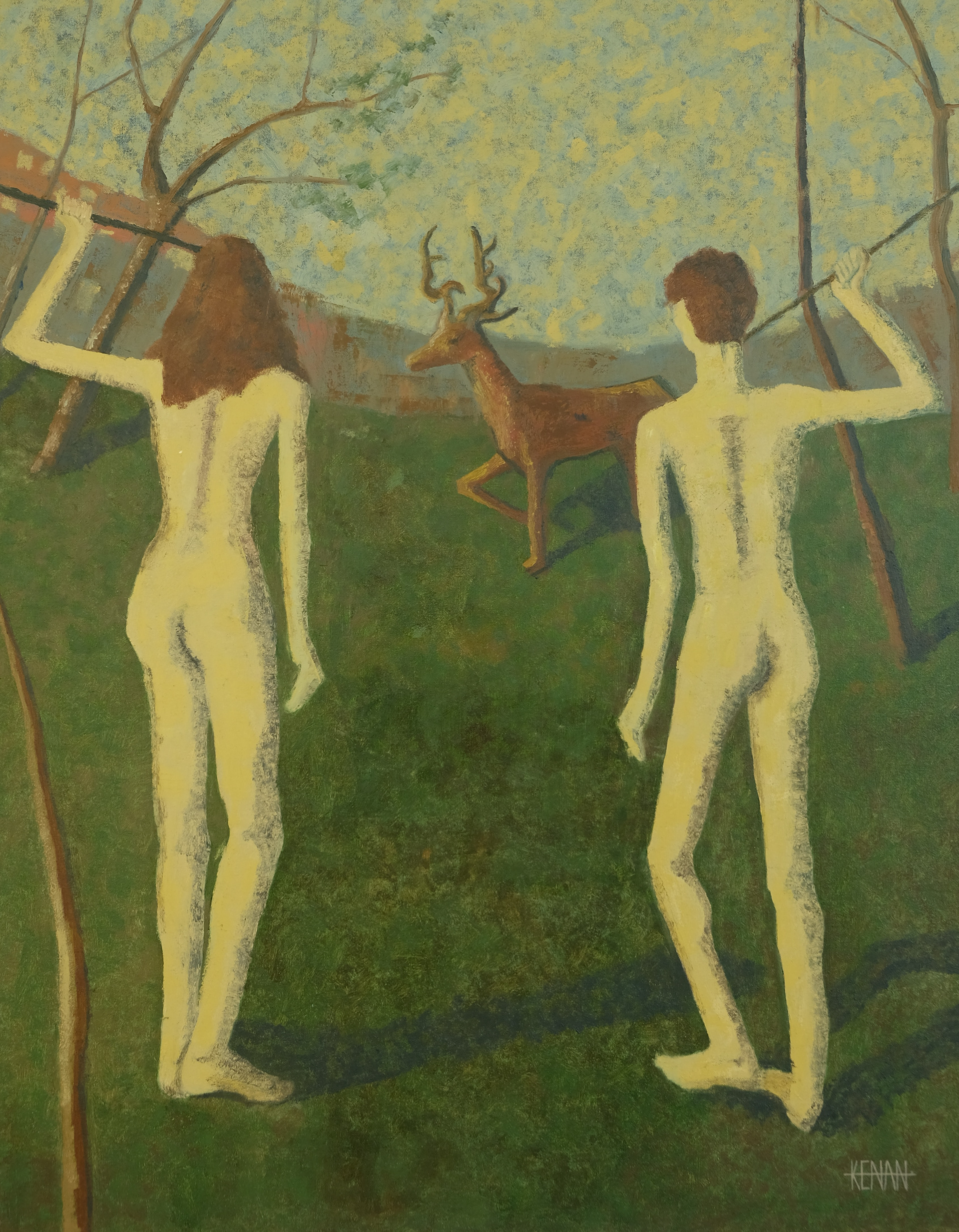 Kenan FİLİZ "Av" 100x80 cm, tuval üzerine yağlıboya 2021