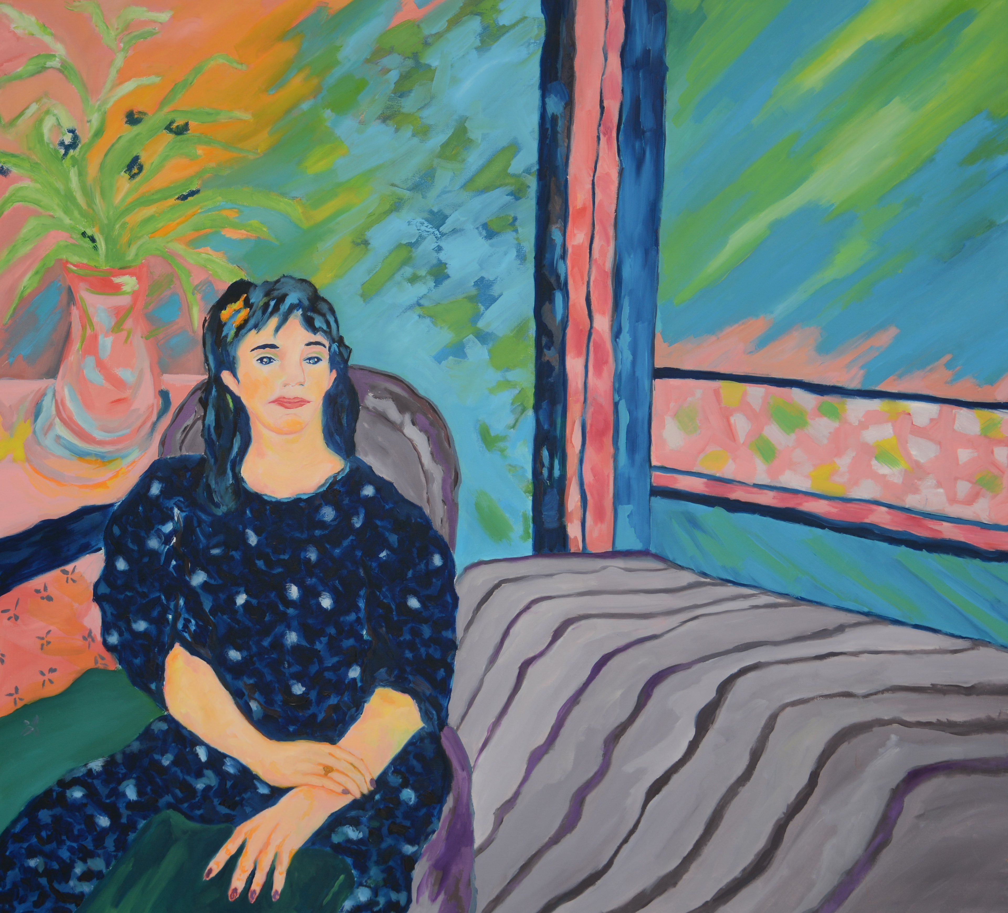 Esra TUNA "Gün" 105x94,5 cm, tuval üzerine yağlıboya 2022
