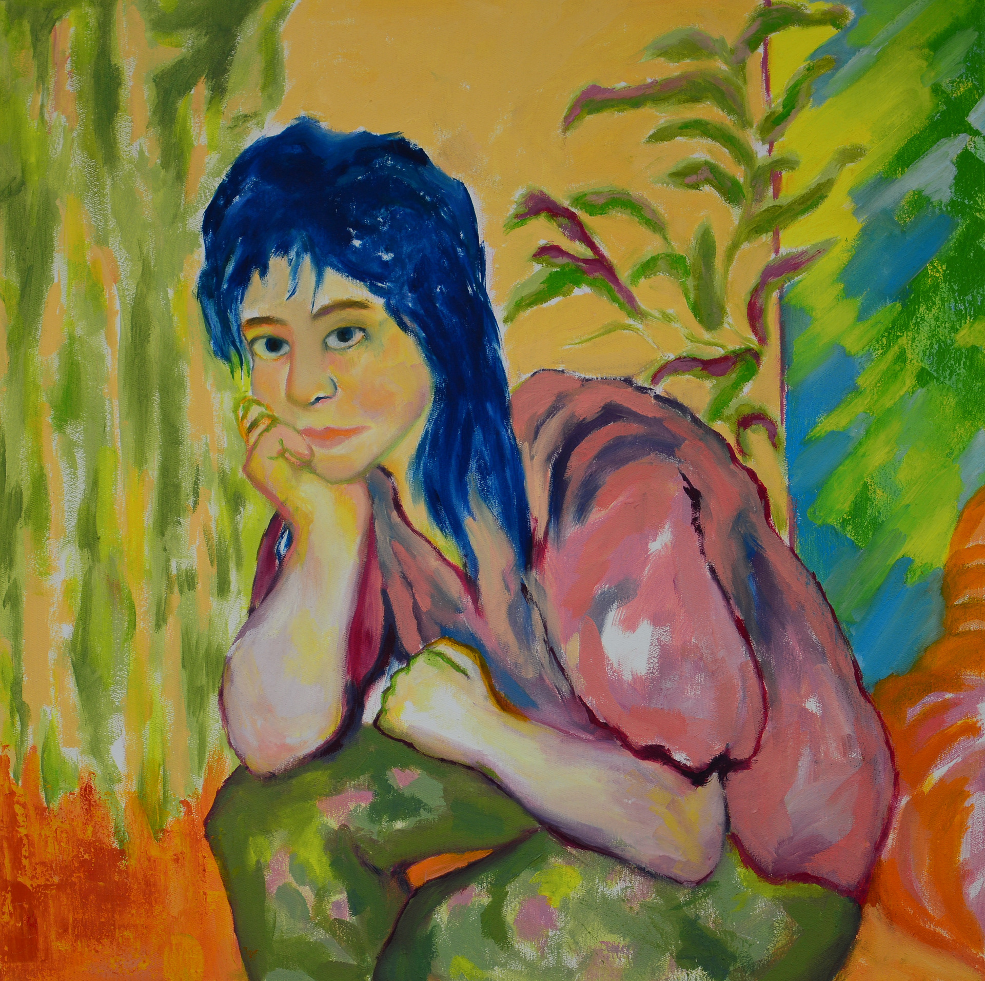 Esra TUNA "İsimsiz" 60x60 cm, tuval üzerine yağlıboya 2022