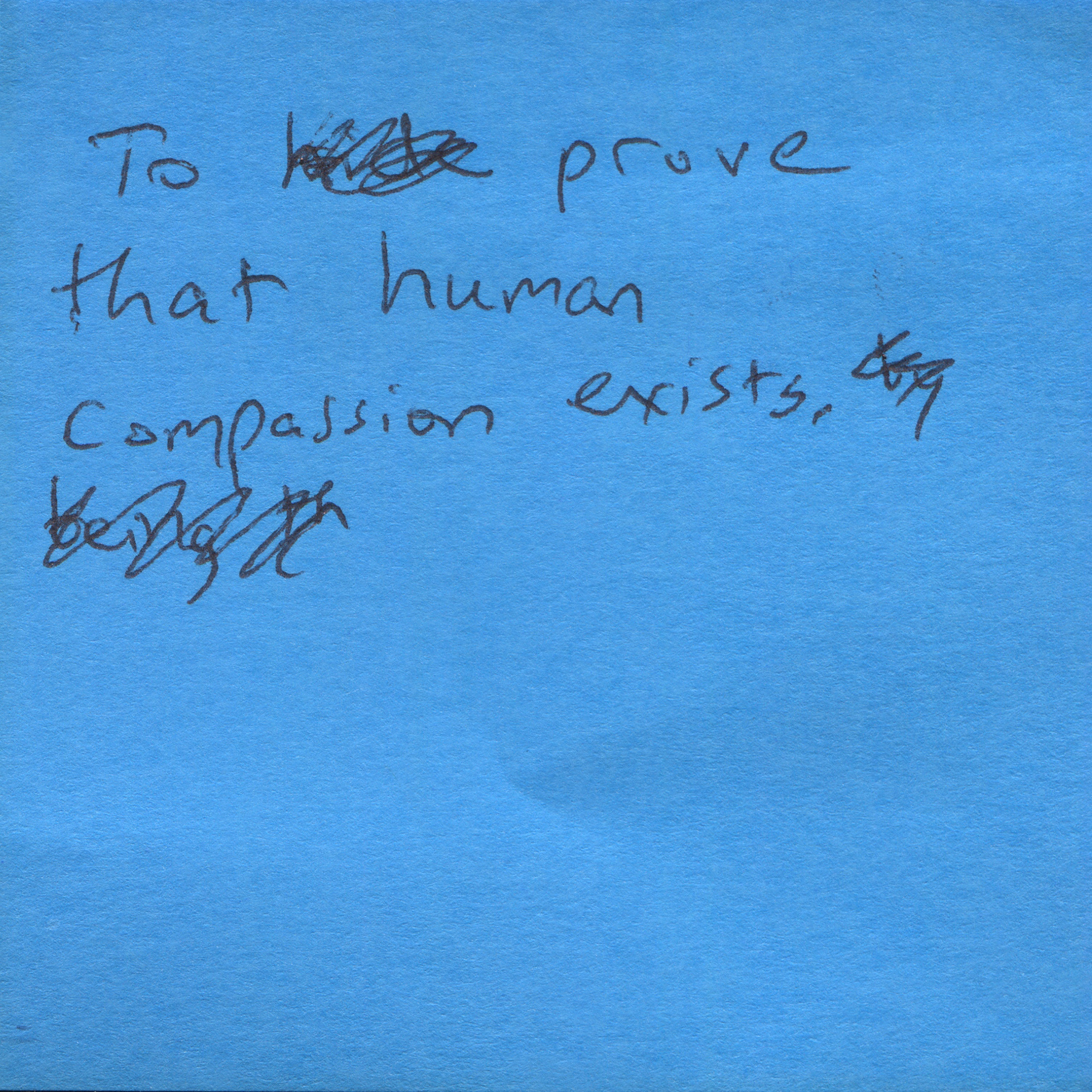 Response 46, Sticky Note and Pen, 3" x 3"