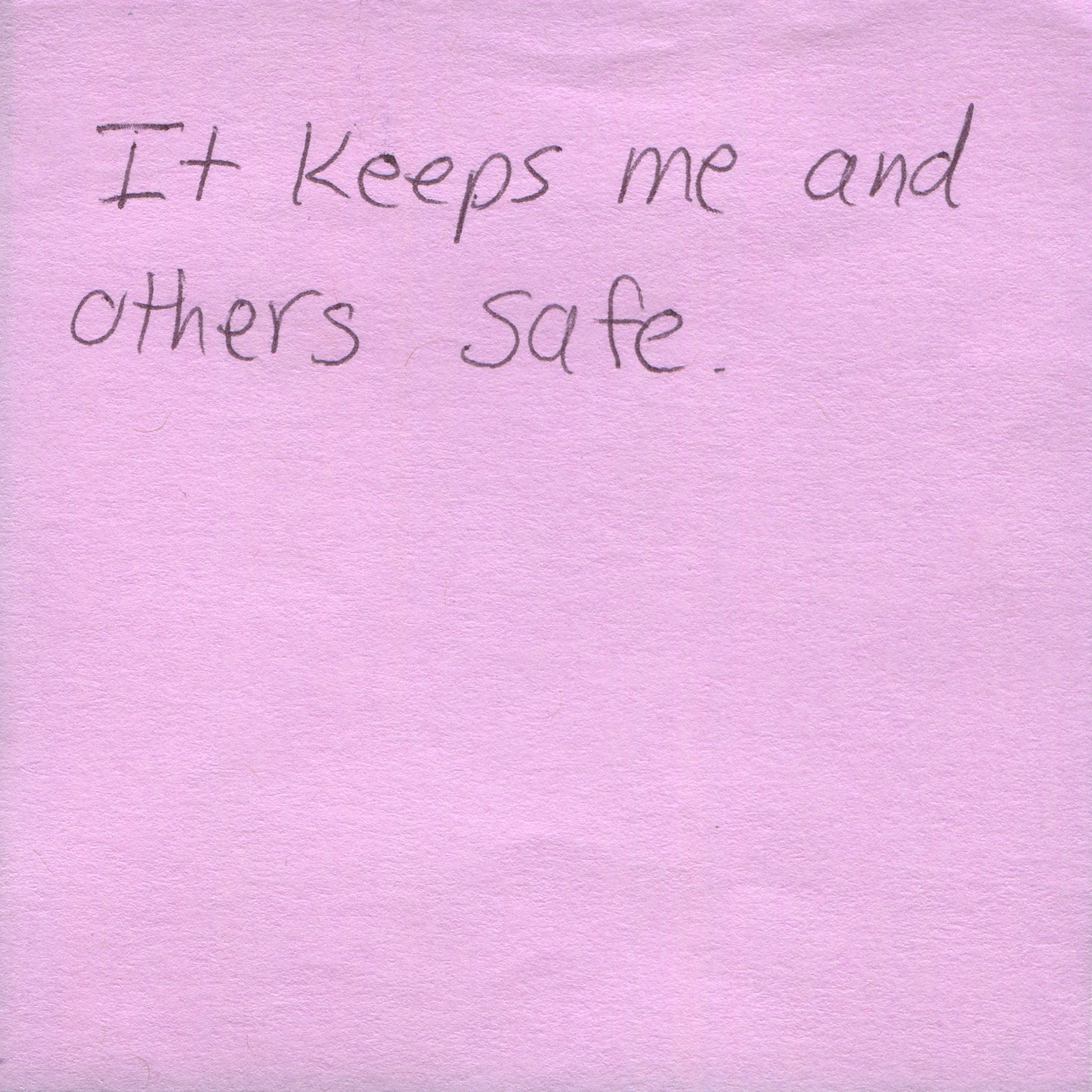 Response 40, Sticky Note and Pen, 3" x 3"