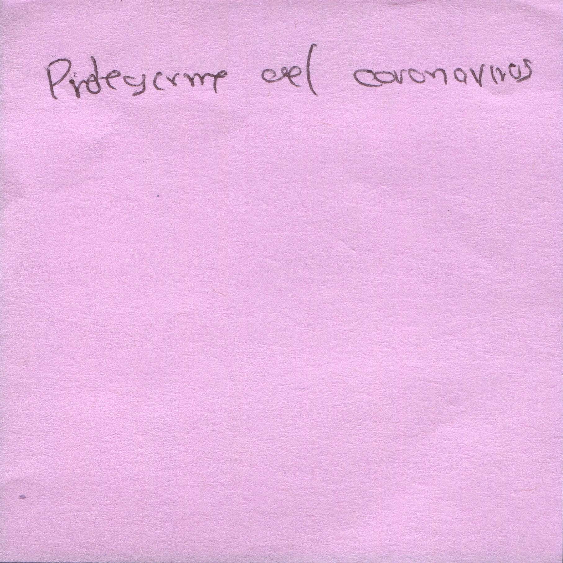 Response 64, Sticky Note and Pen, 3" x 3"