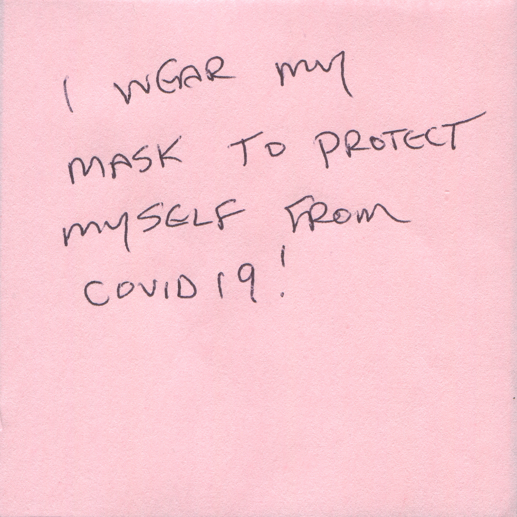 Response 25, Sticky Note and Pen, 3" x 3"