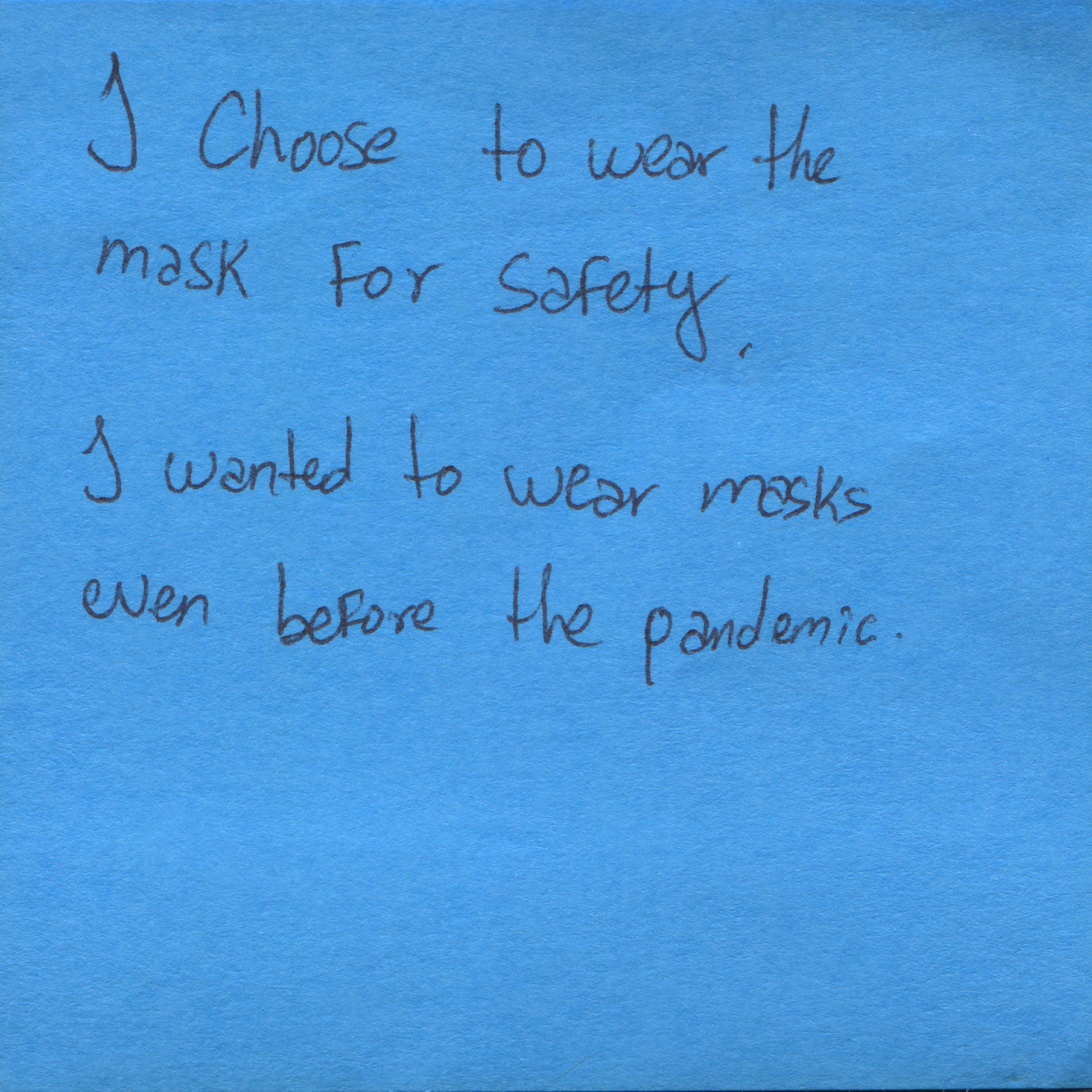 Response 15, Sticky Note and Pen, 3" x 3"