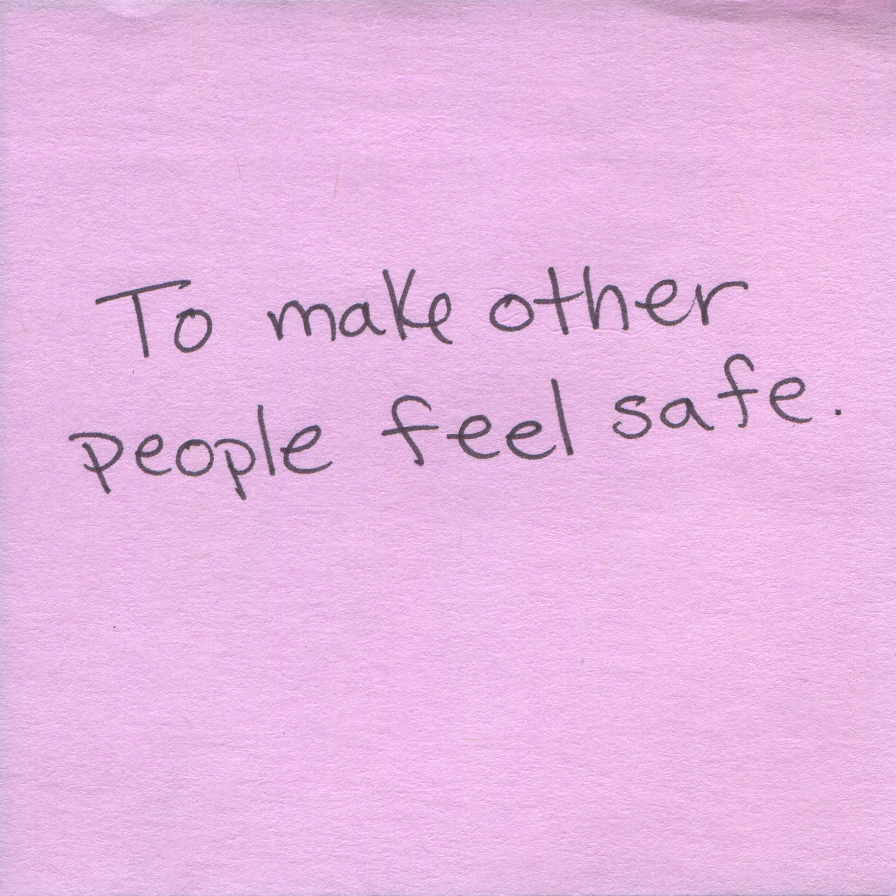 Response 4, Sticky Note and Pen, 3" x 3"