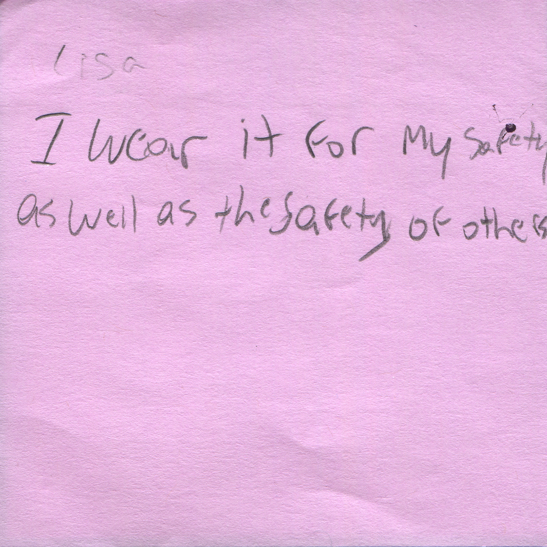 Response 30, Sticky Note and Pen, 3" x 3"