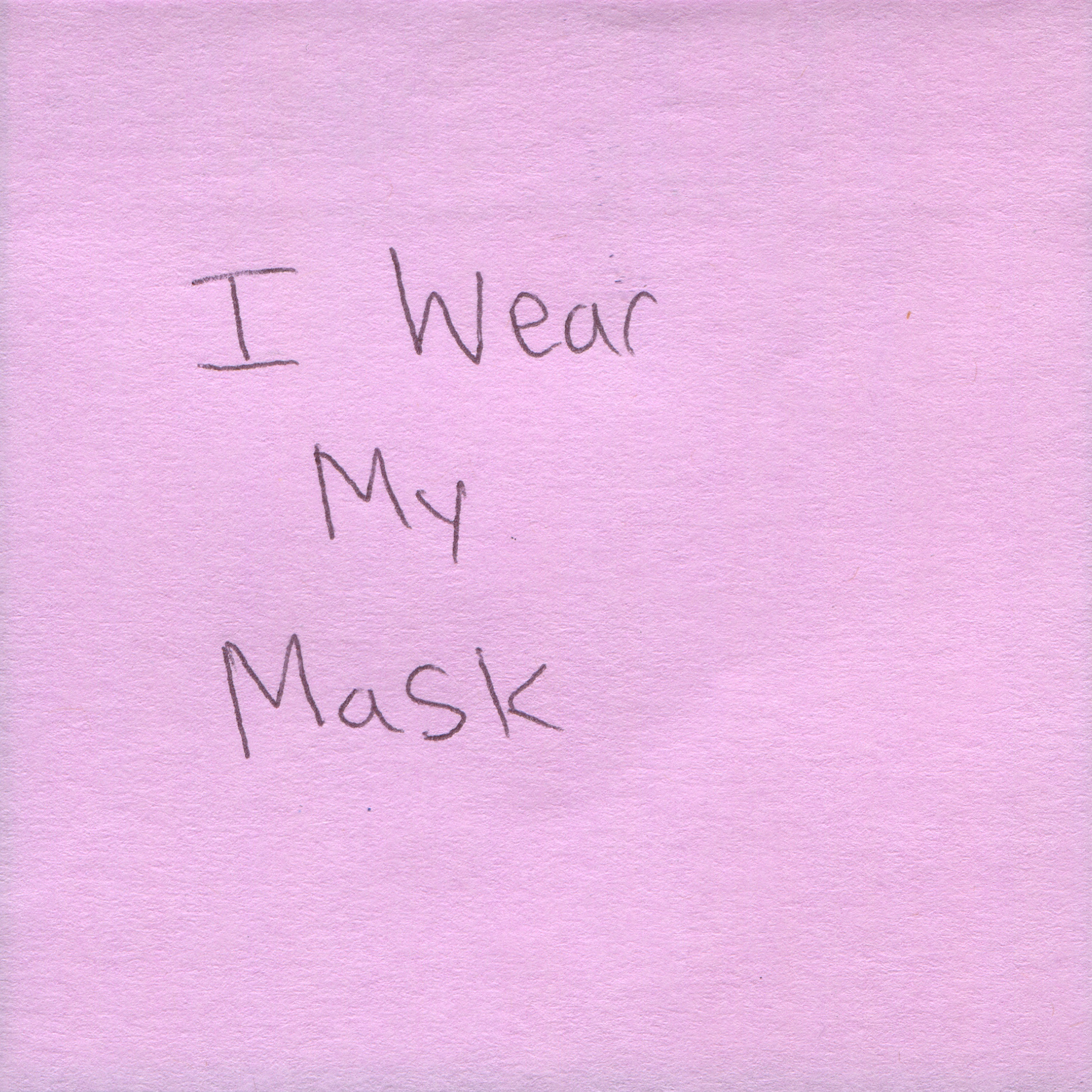 Response 17, Sticky Note and Pen, 3" x 3"