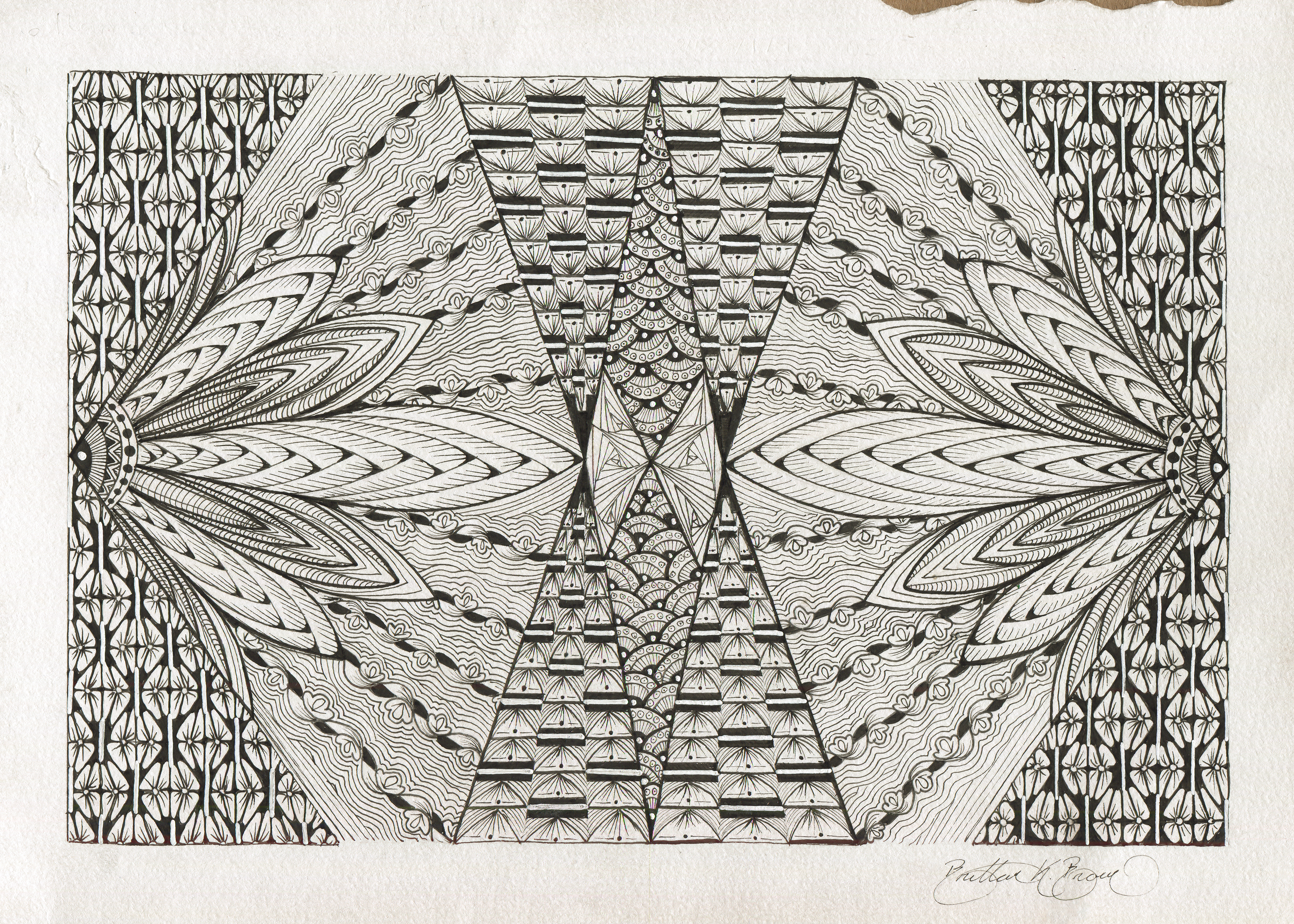 Zentangle I - Micron Pen on Canson Mixed Media