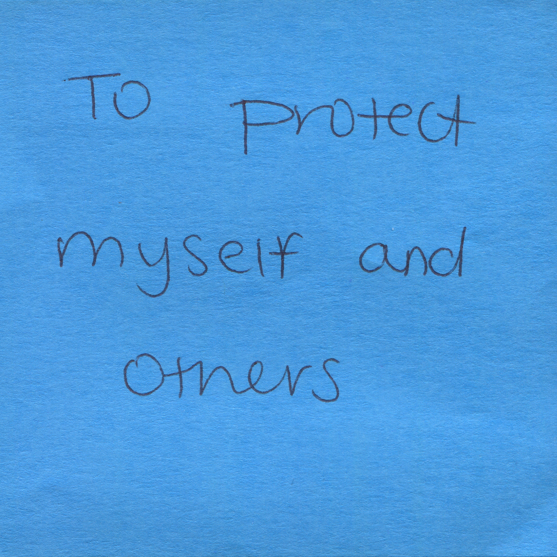 Response 28, Sticky Note and Pen, 3" x 3"