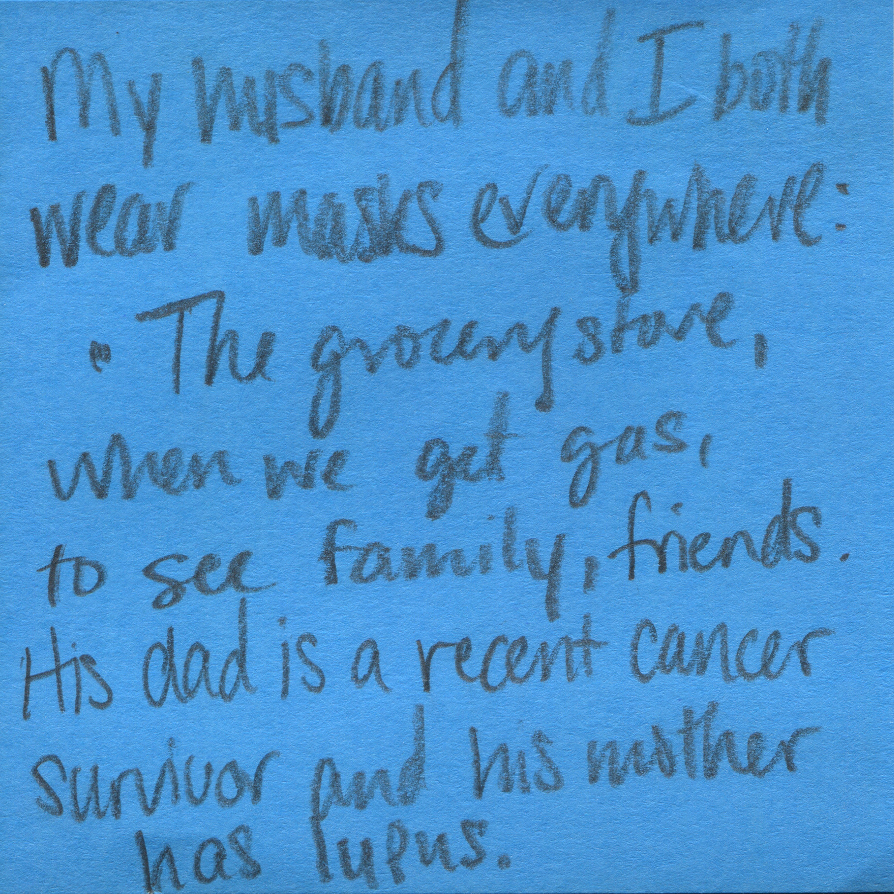 Response 10.1, Sticky Note and Pencil, 3" x 3"